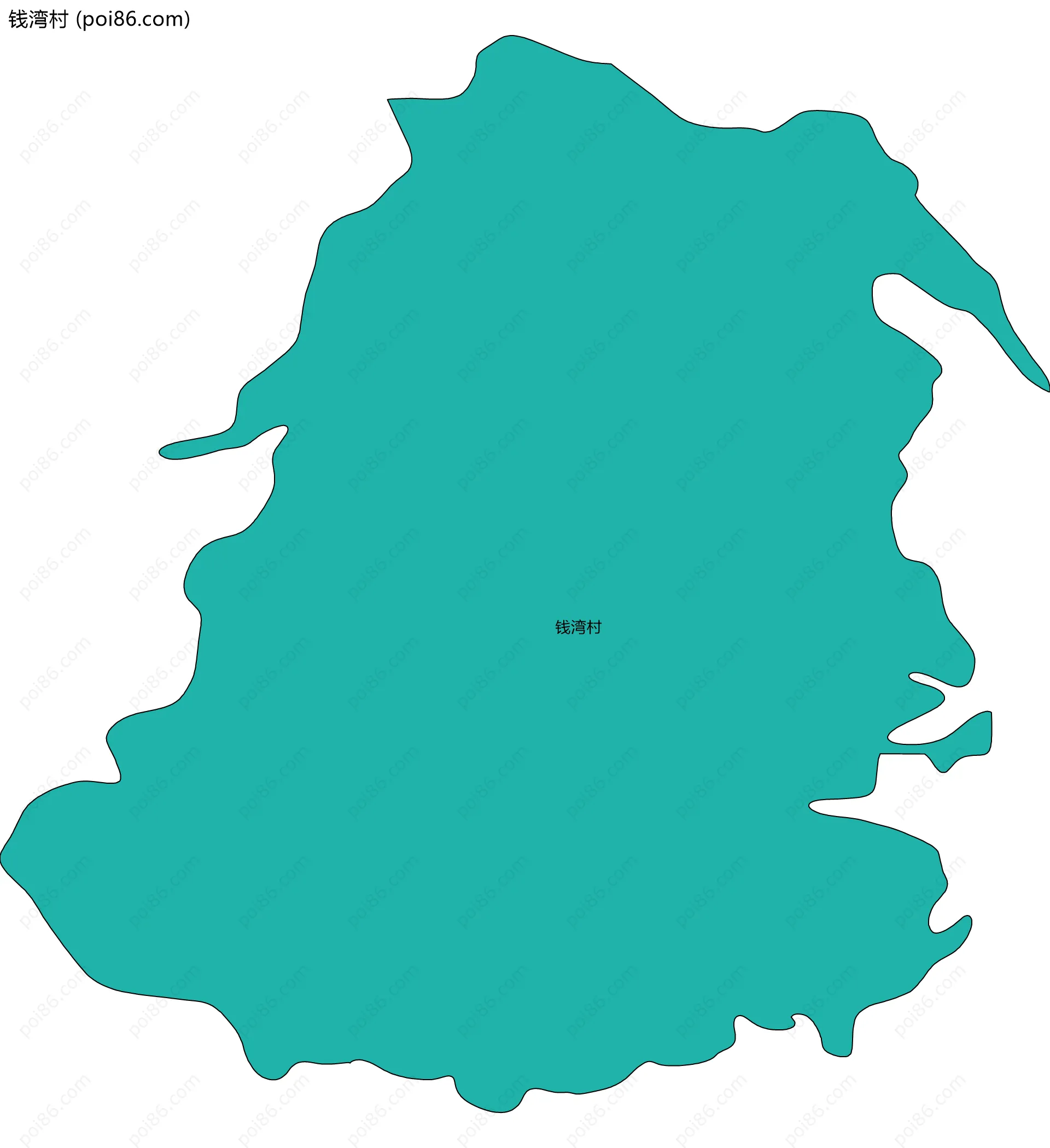 钱湾村边界地图