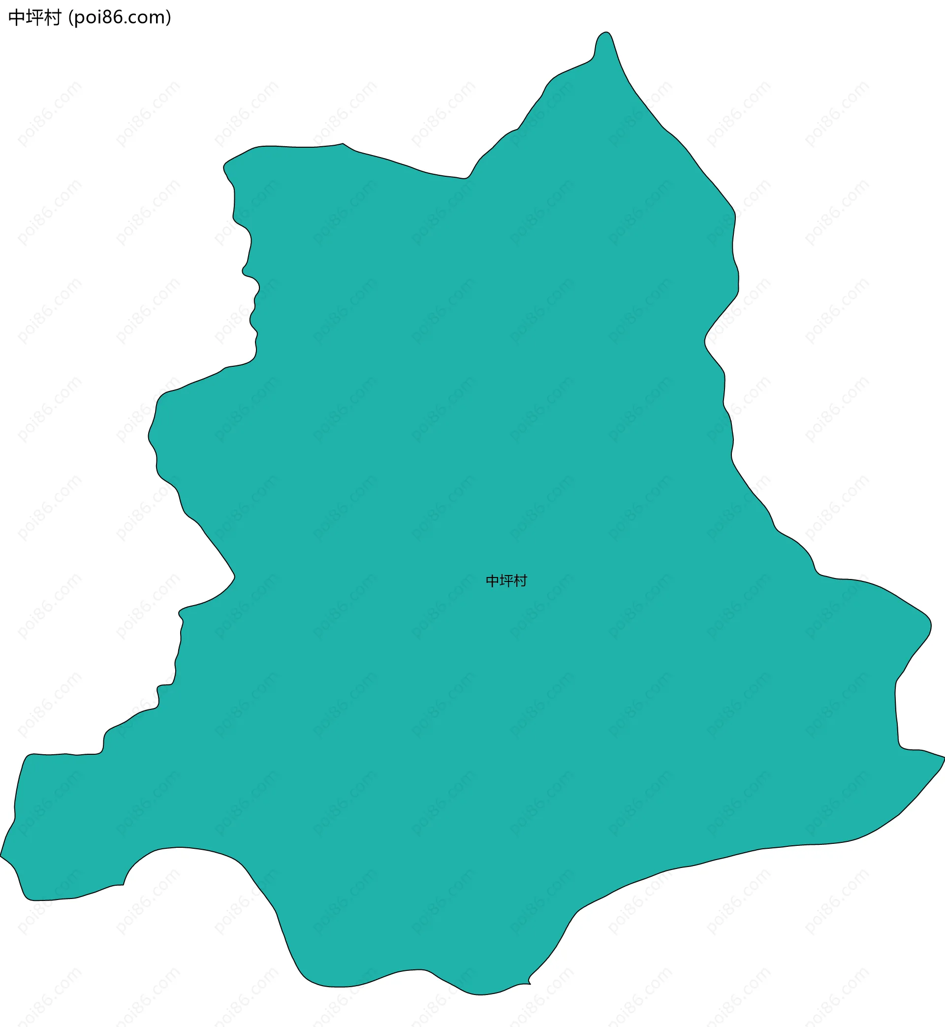 中坪村边界地图