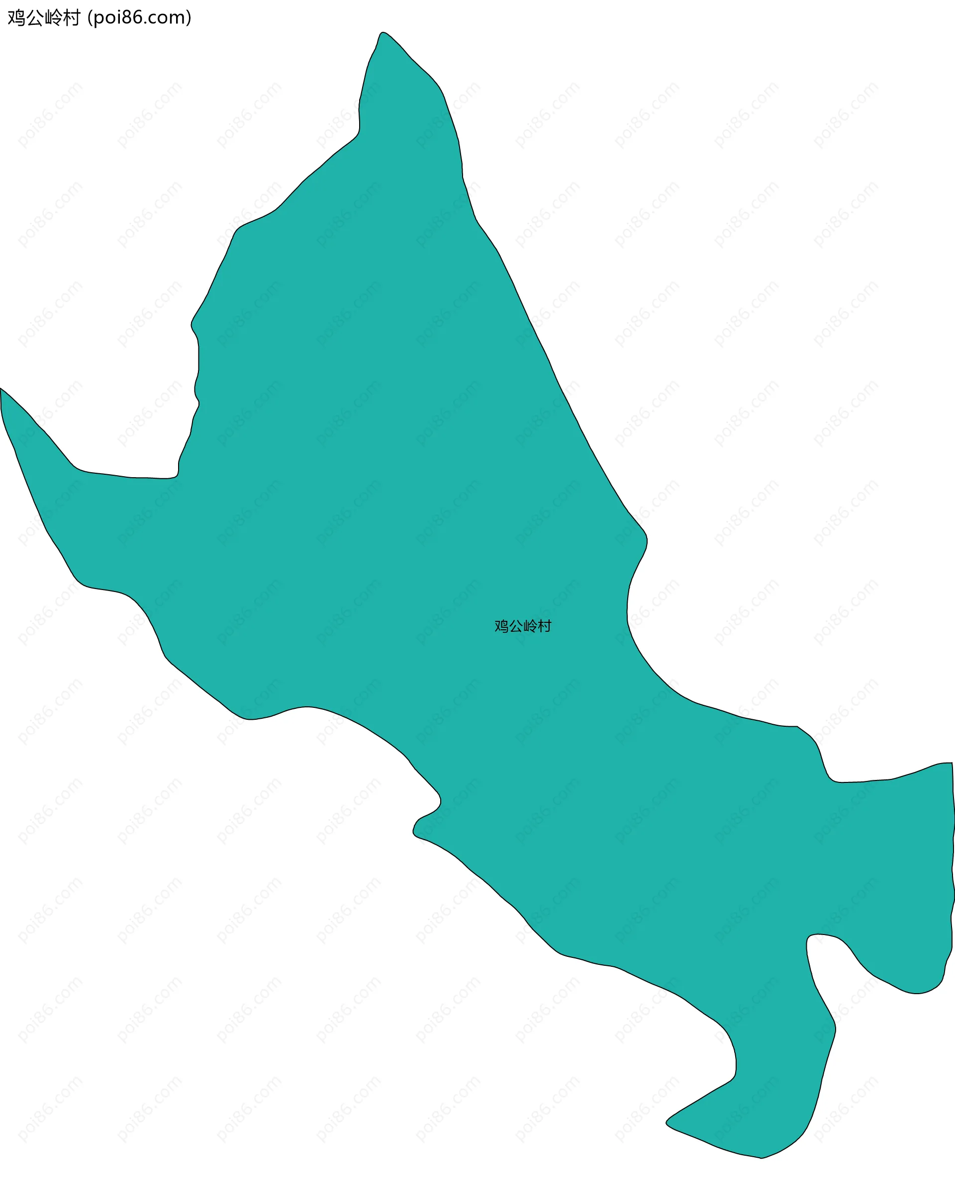 鸡公岭村边界地图