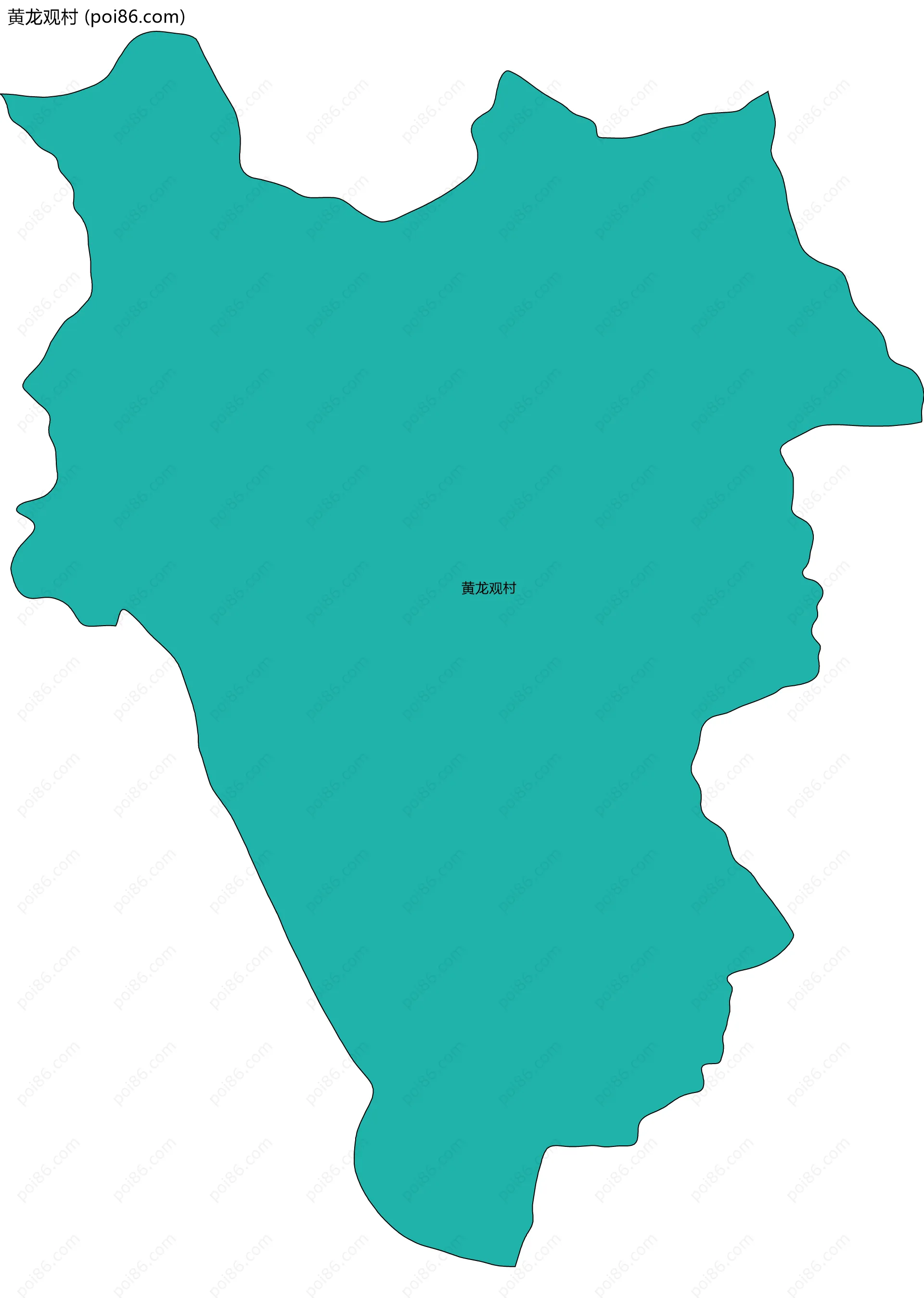 黄龙观村边界地图