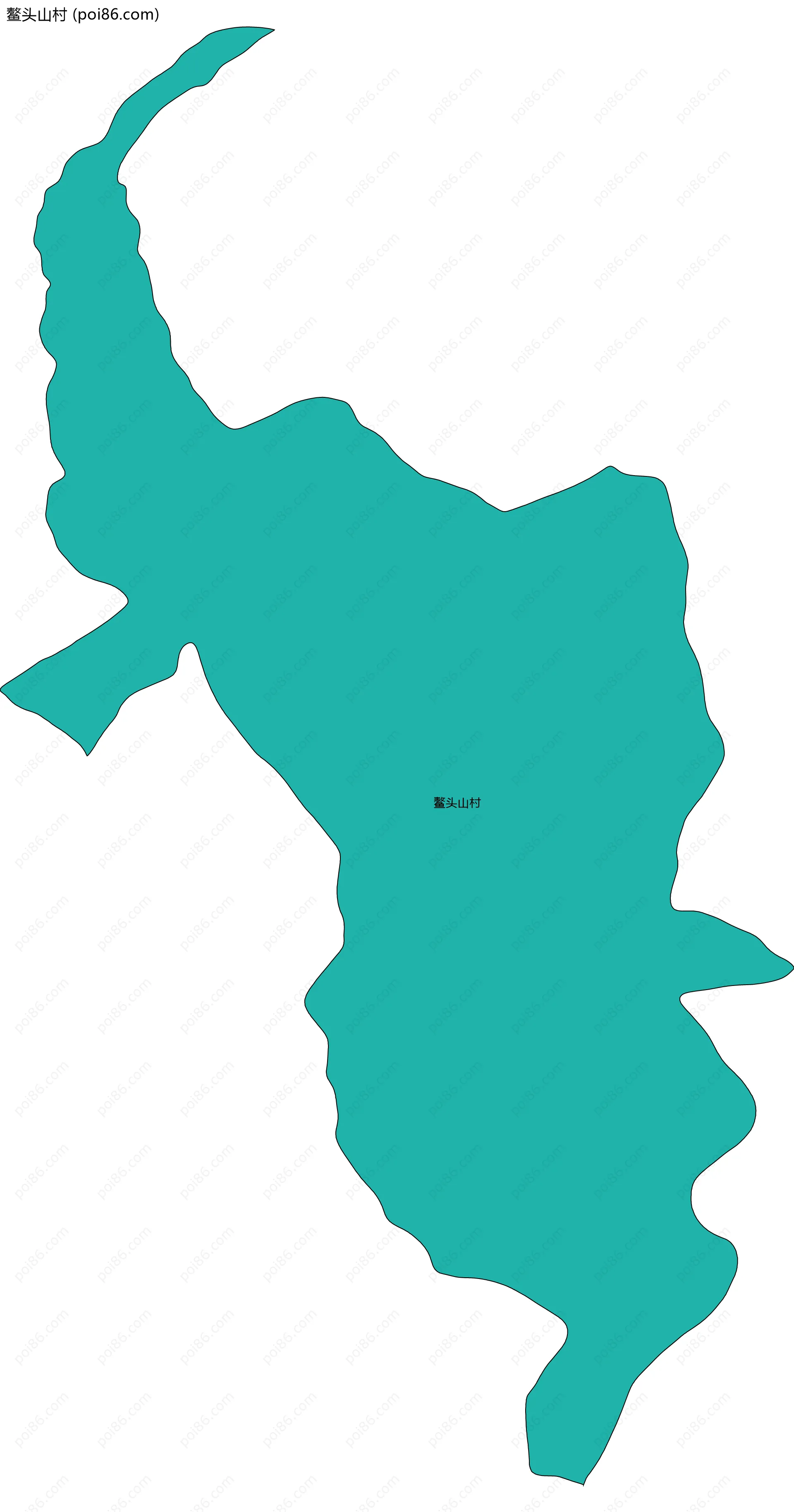 鳌头山村边界地图