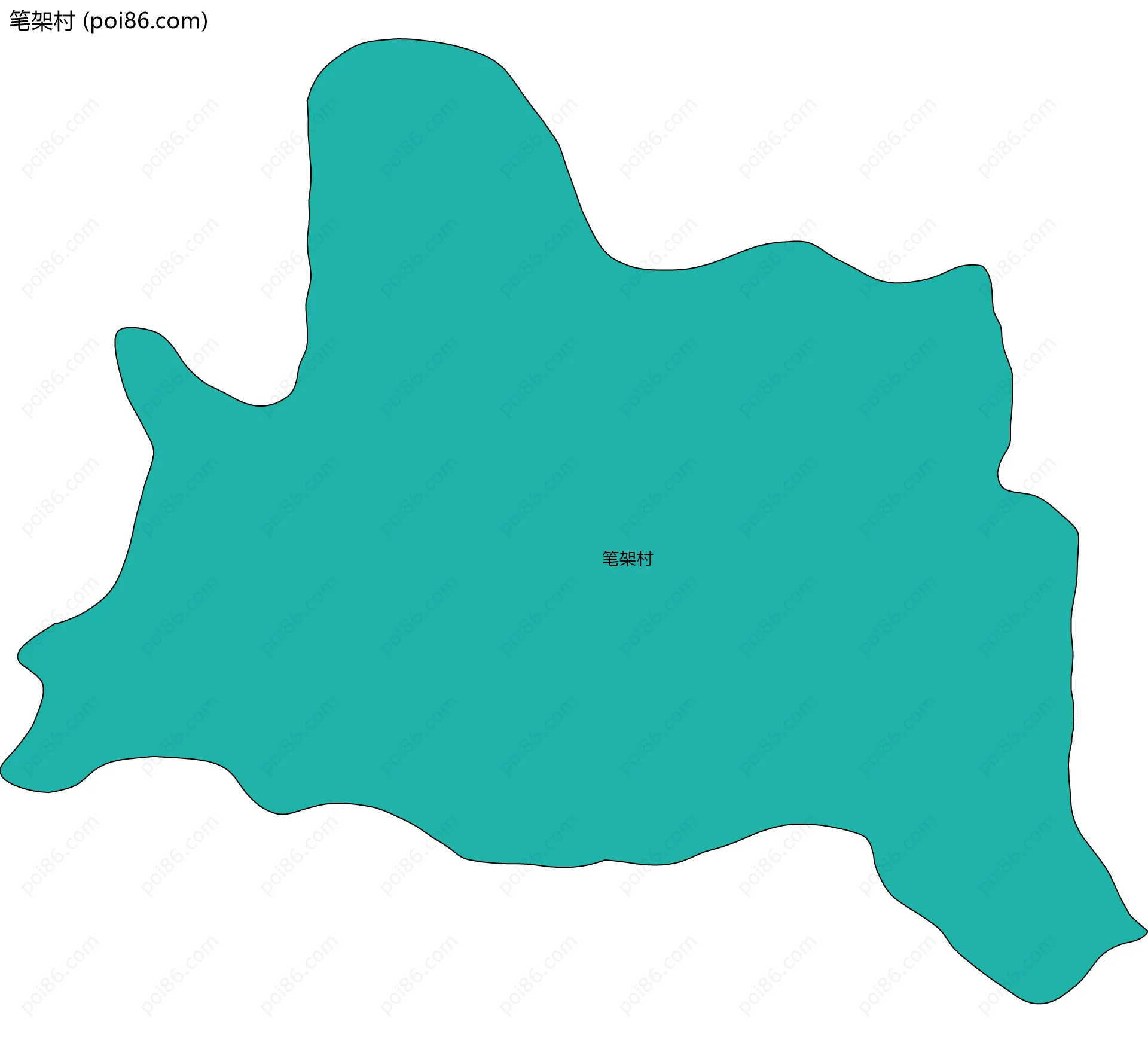 笔架村边界地图
