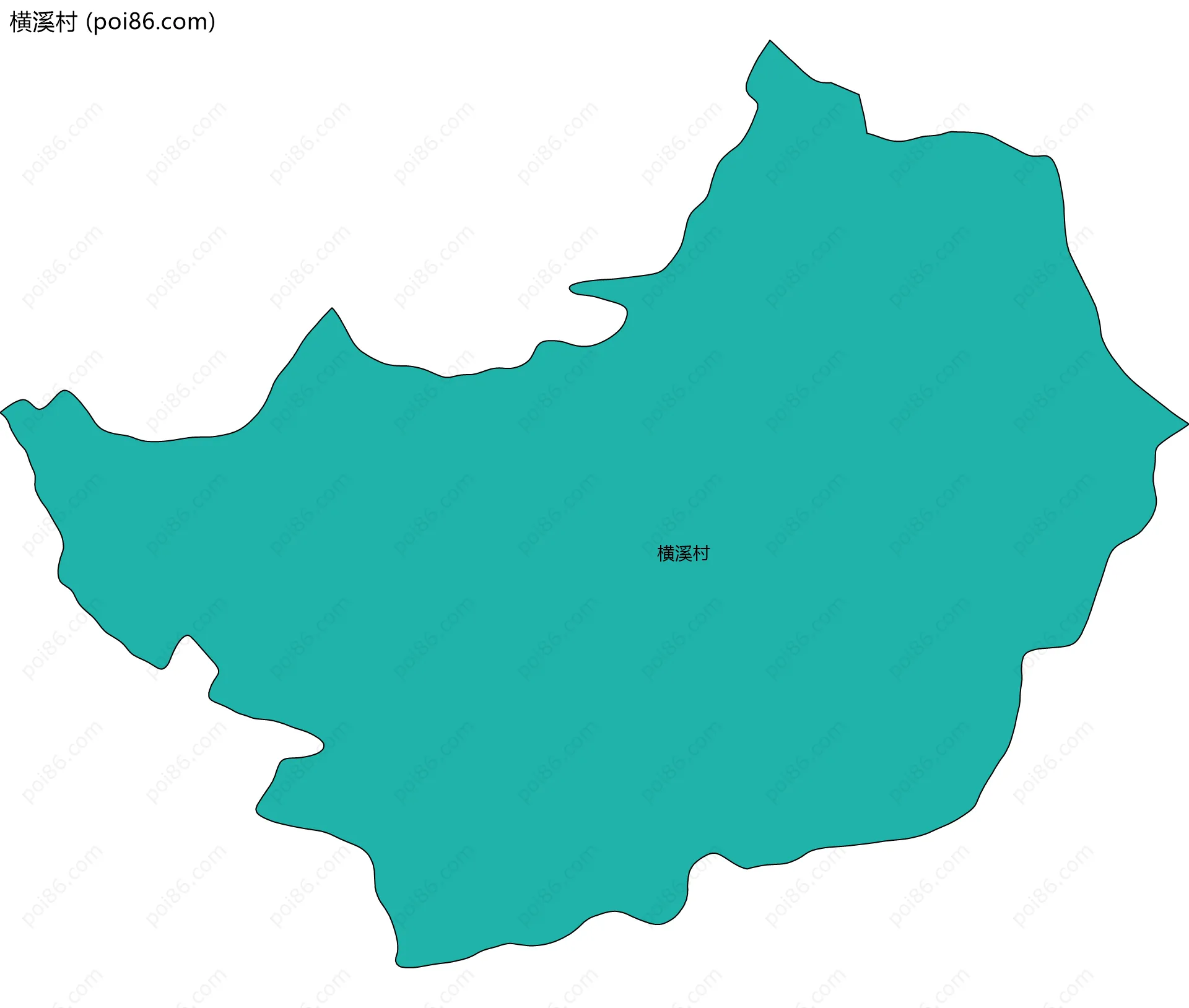 横溪村边界地图