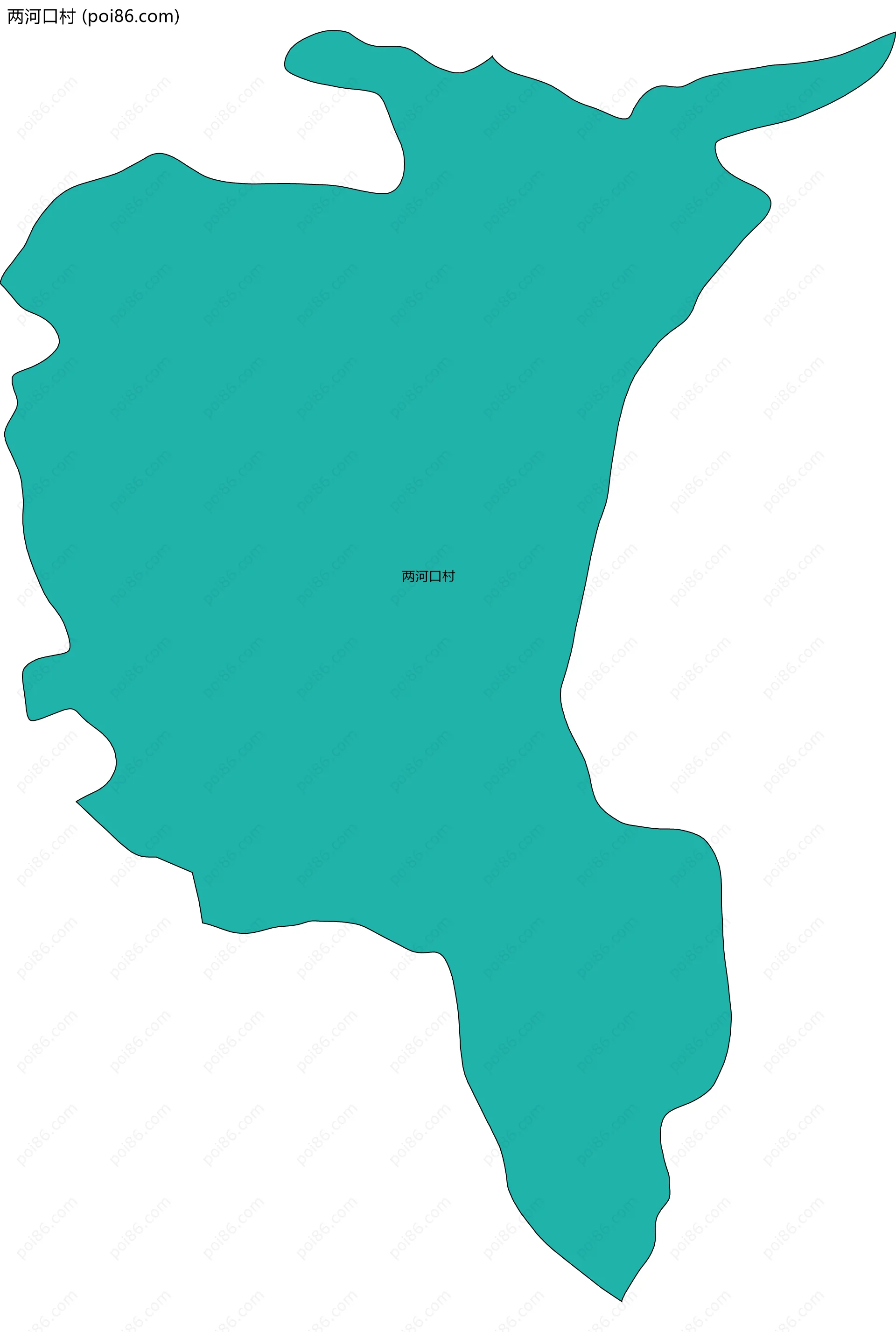 两河口村边界地图