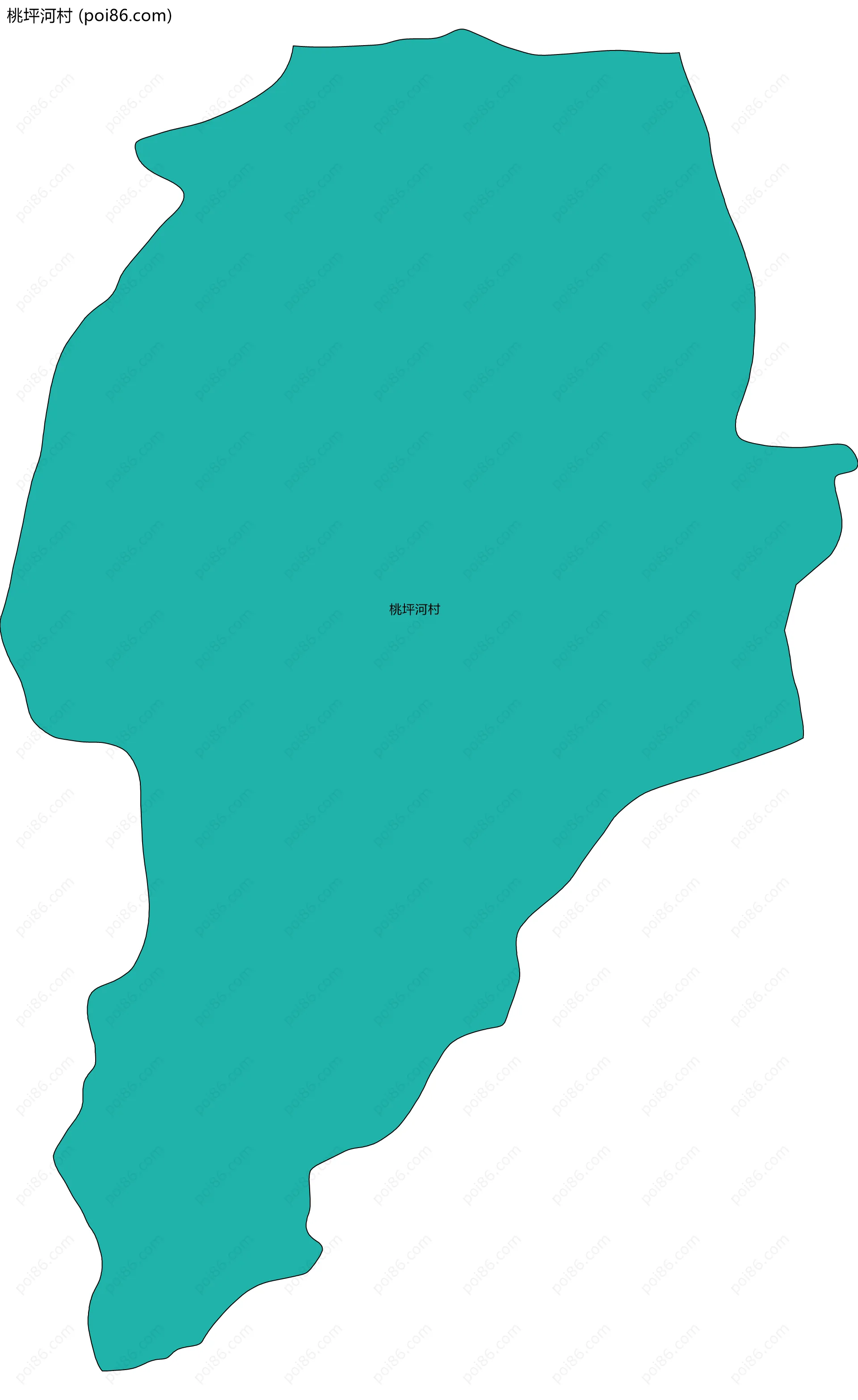 桃坪河村边界地图