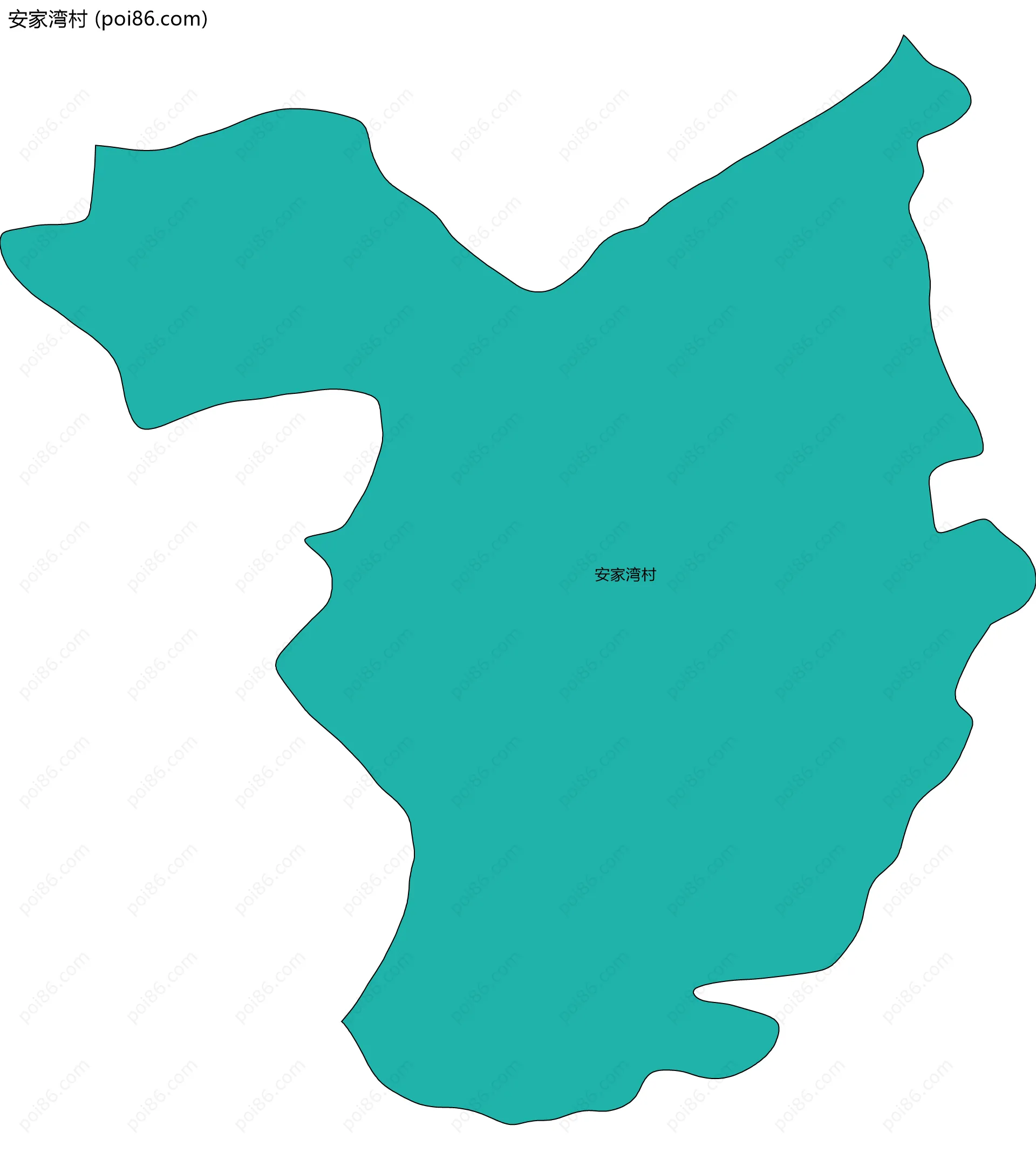 安家湾村边界地图