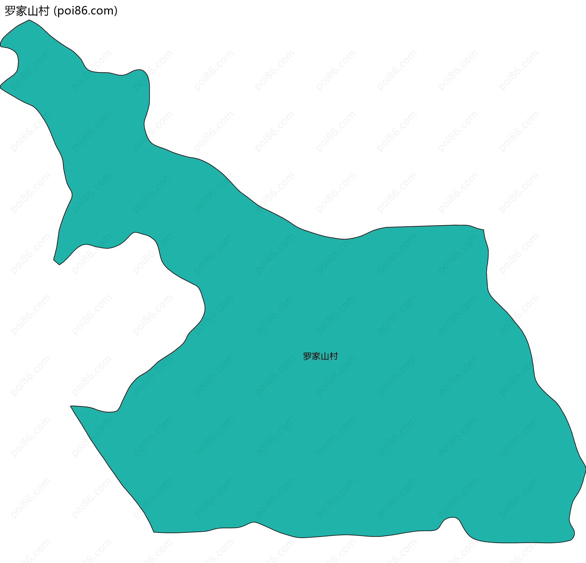 罗家山村边界地图