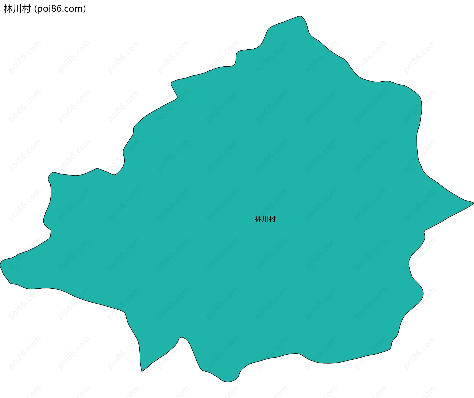 林川村边界地图