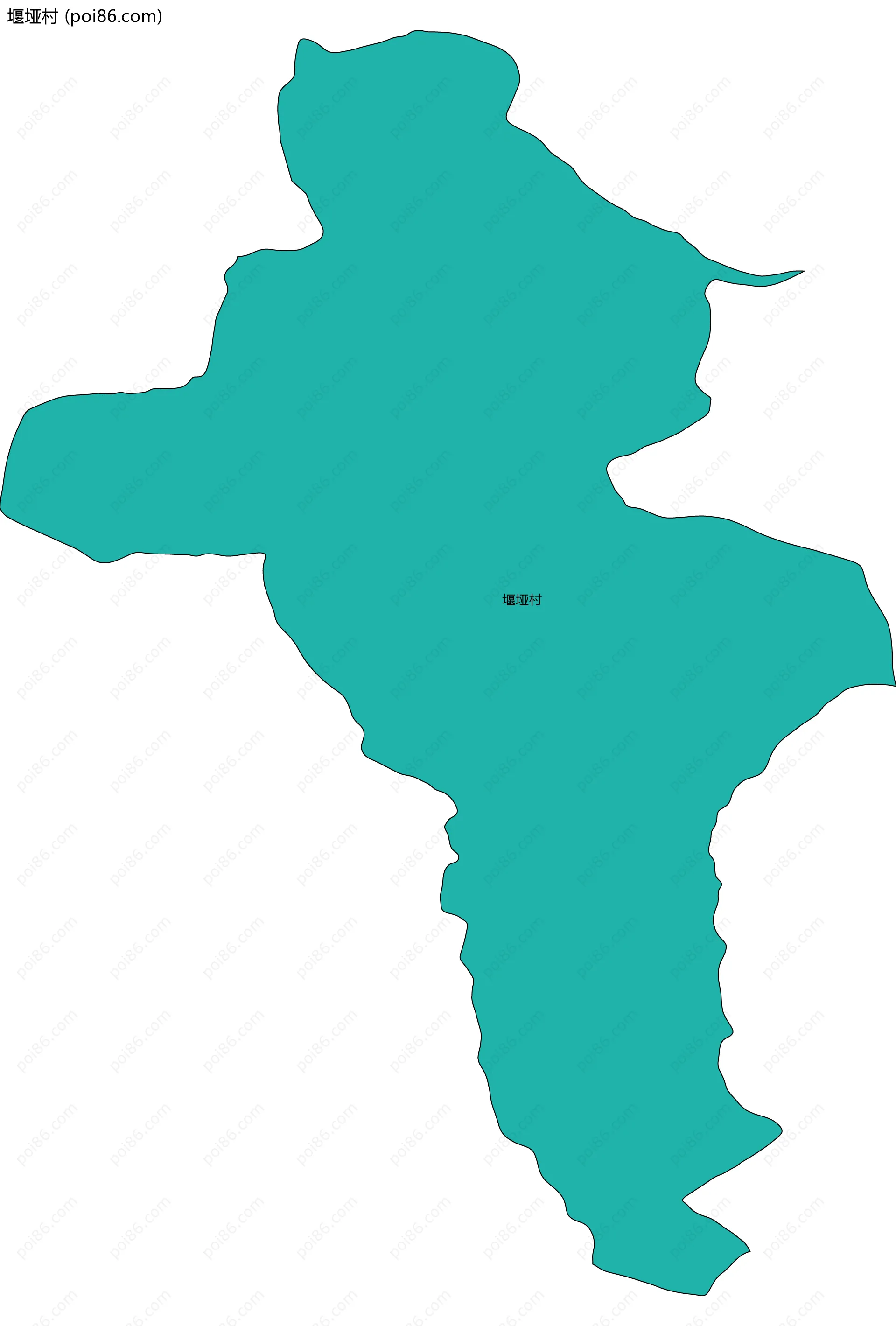 堰垭村边界地图