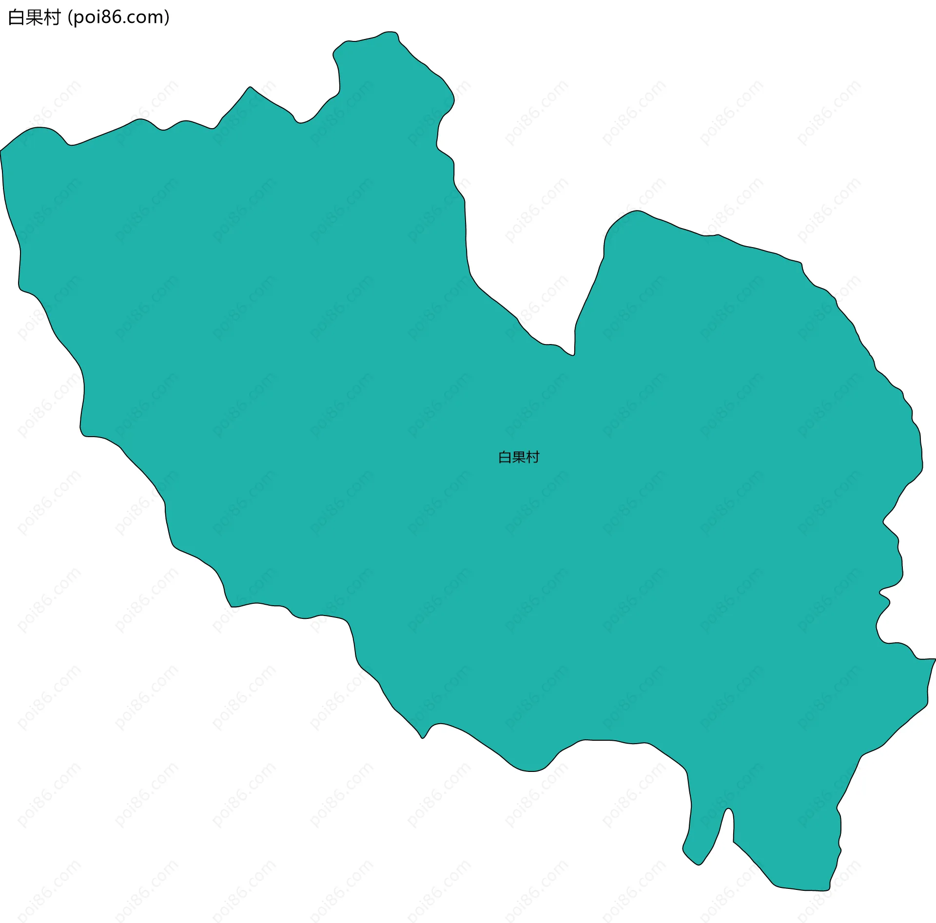 白果村边界地图