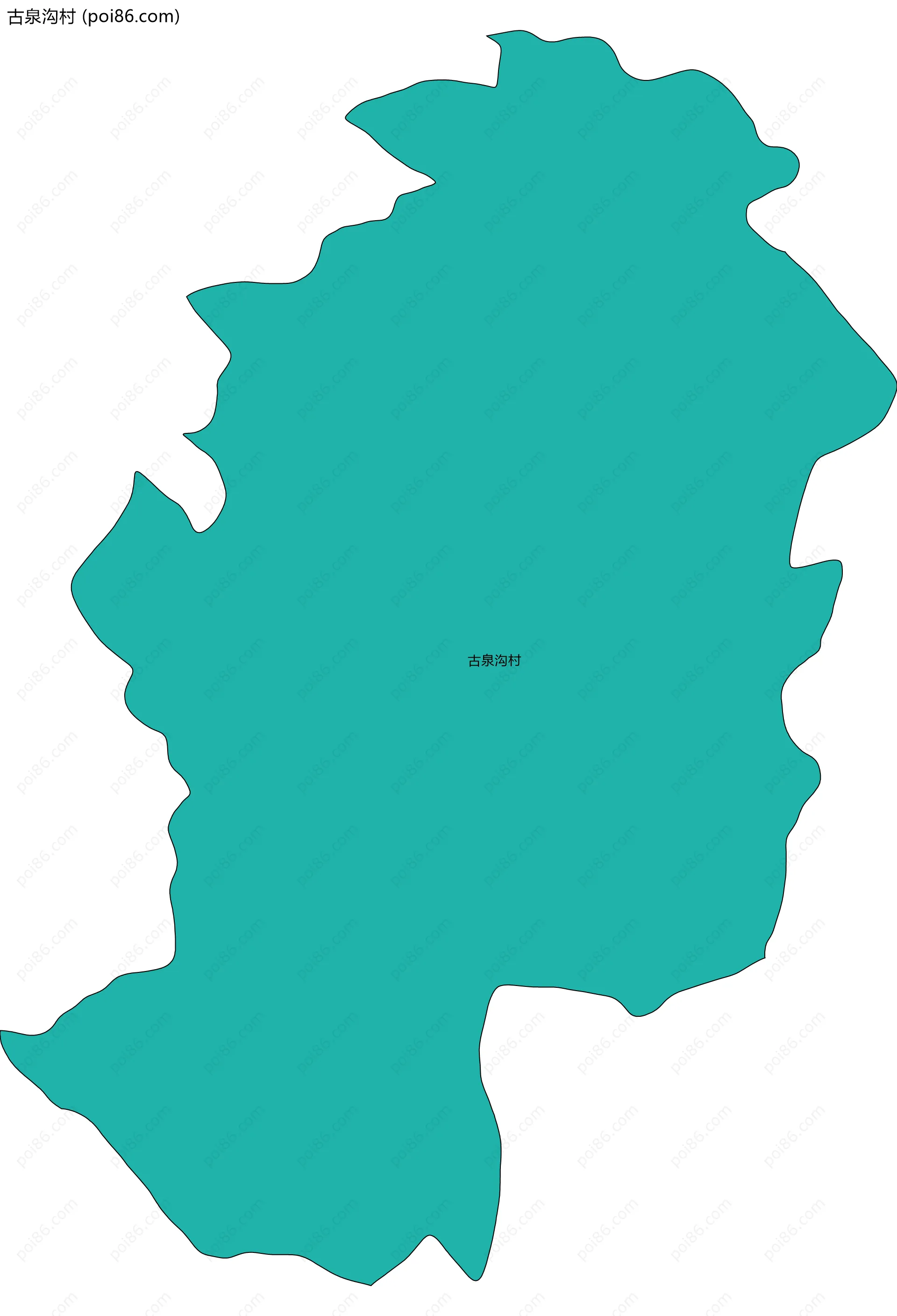 古泉沟村边界地图