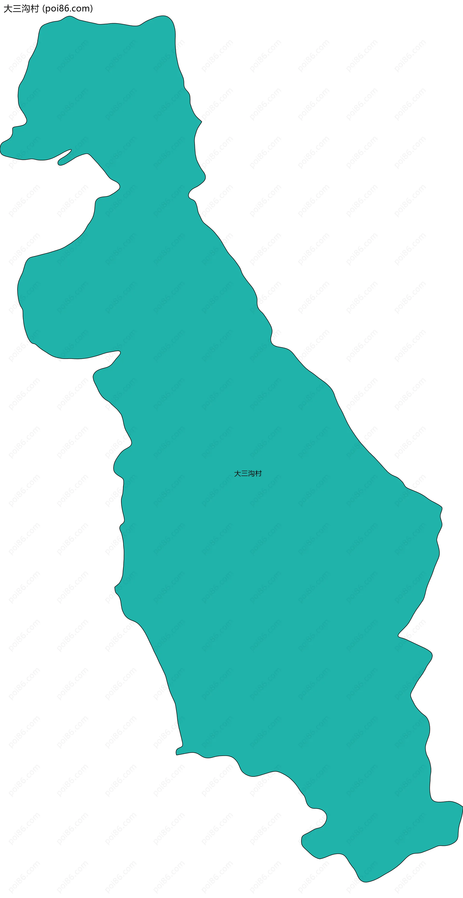 大三沟村边界地图