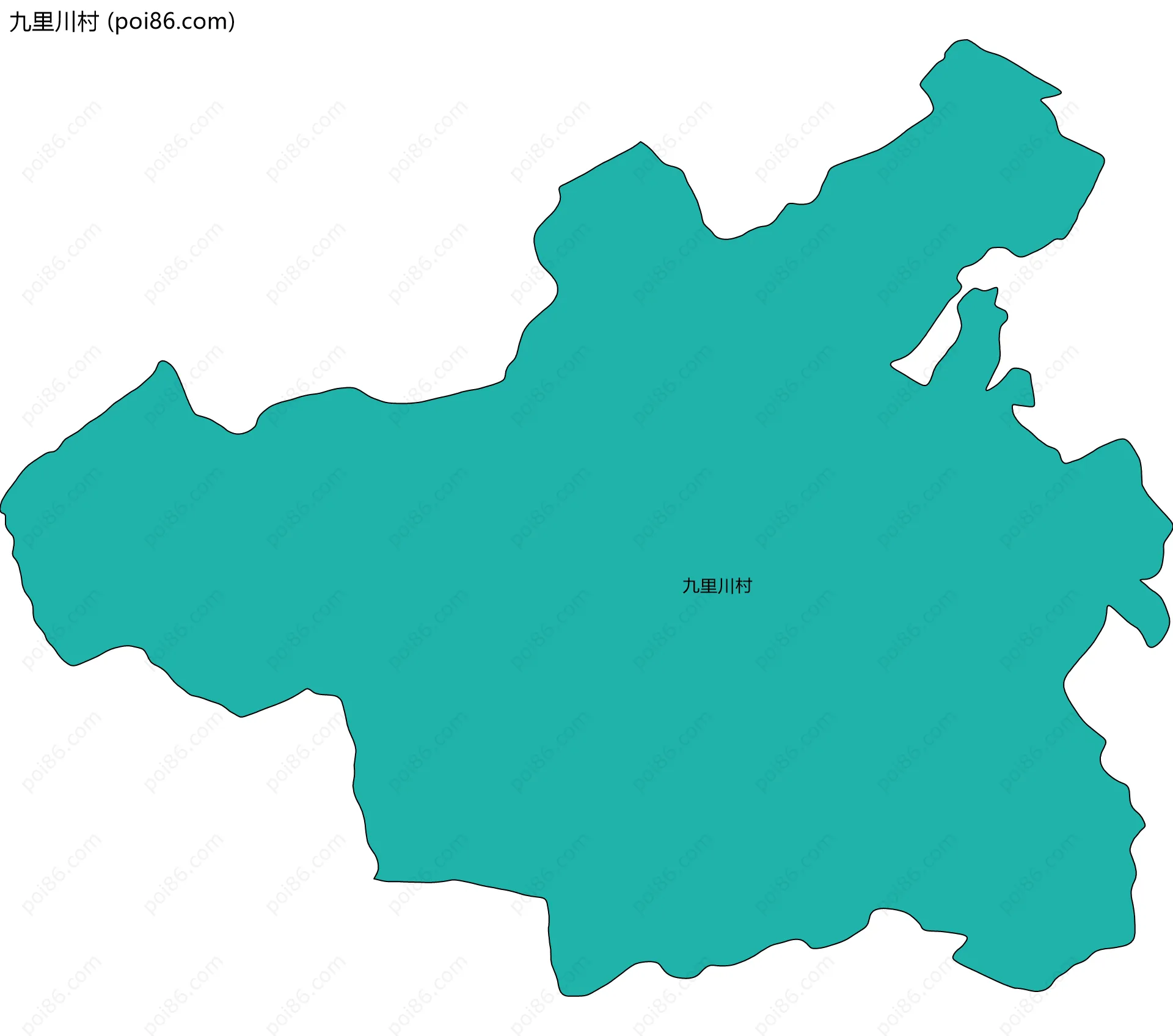 九里川村边界地图