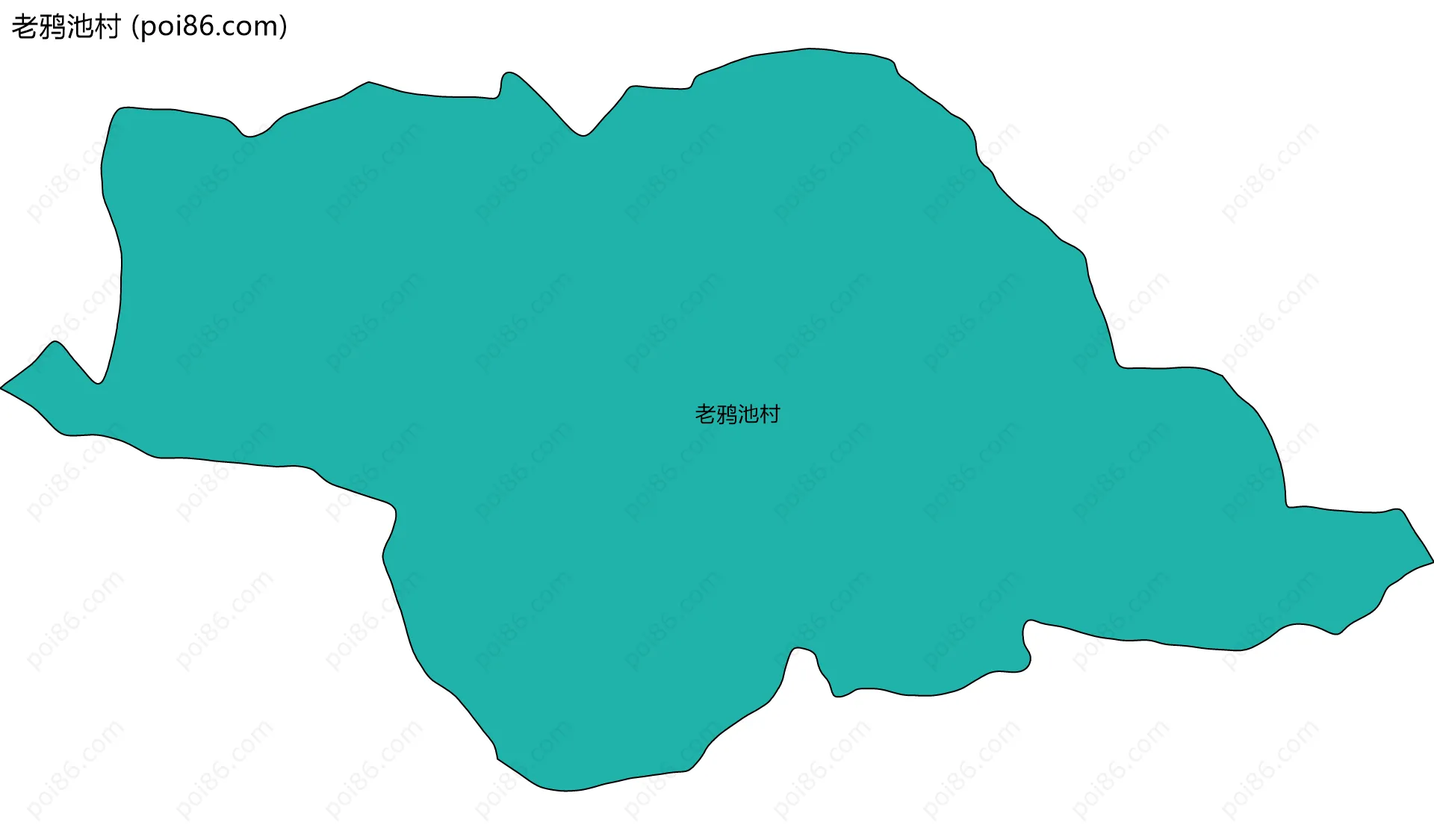 老鸦池村边界地图