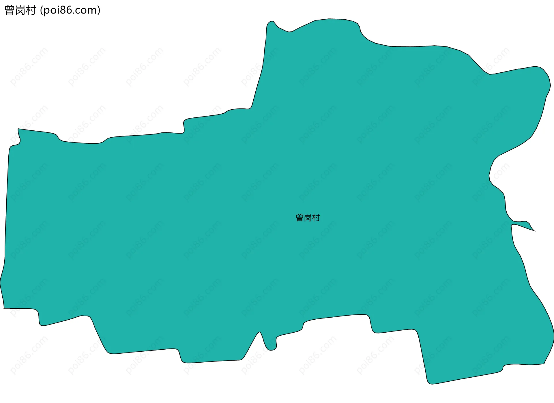 曾岗村边界地图
