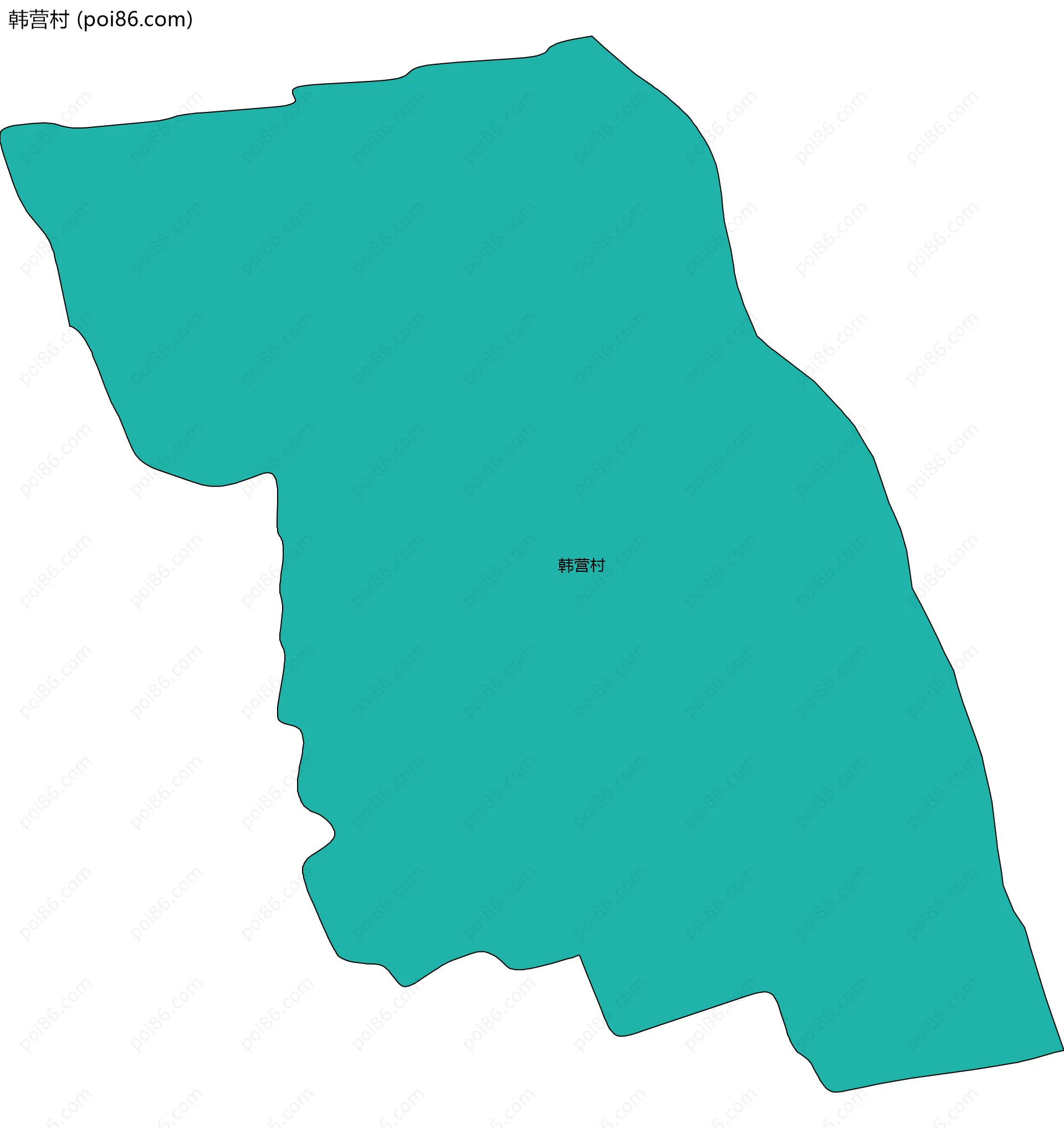 韩营村边界地图