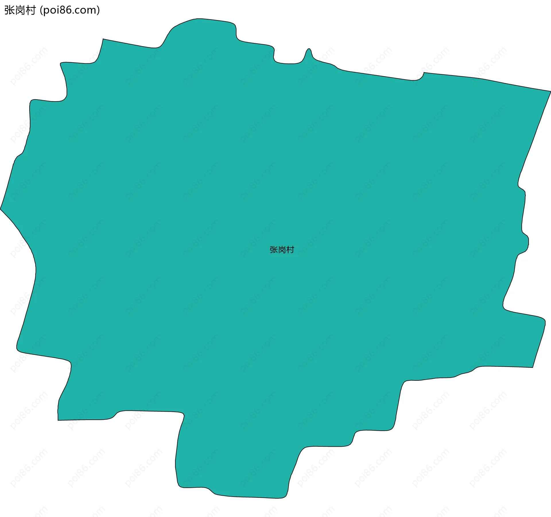 张岗村边界地图