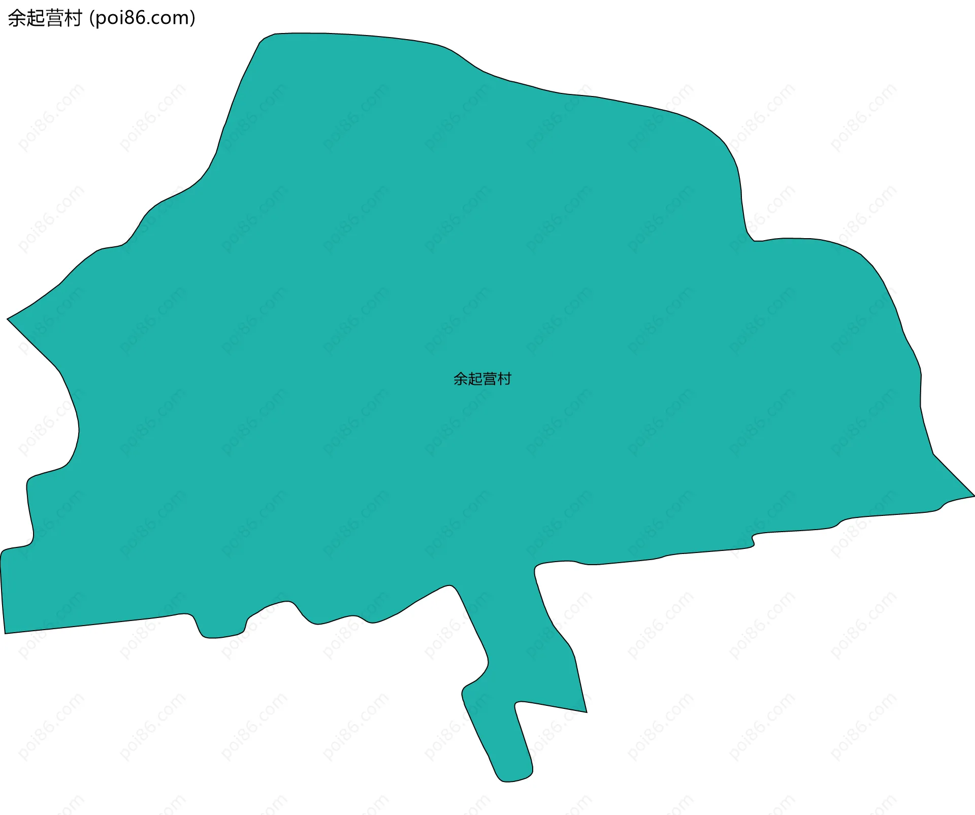 余起营村边界地图