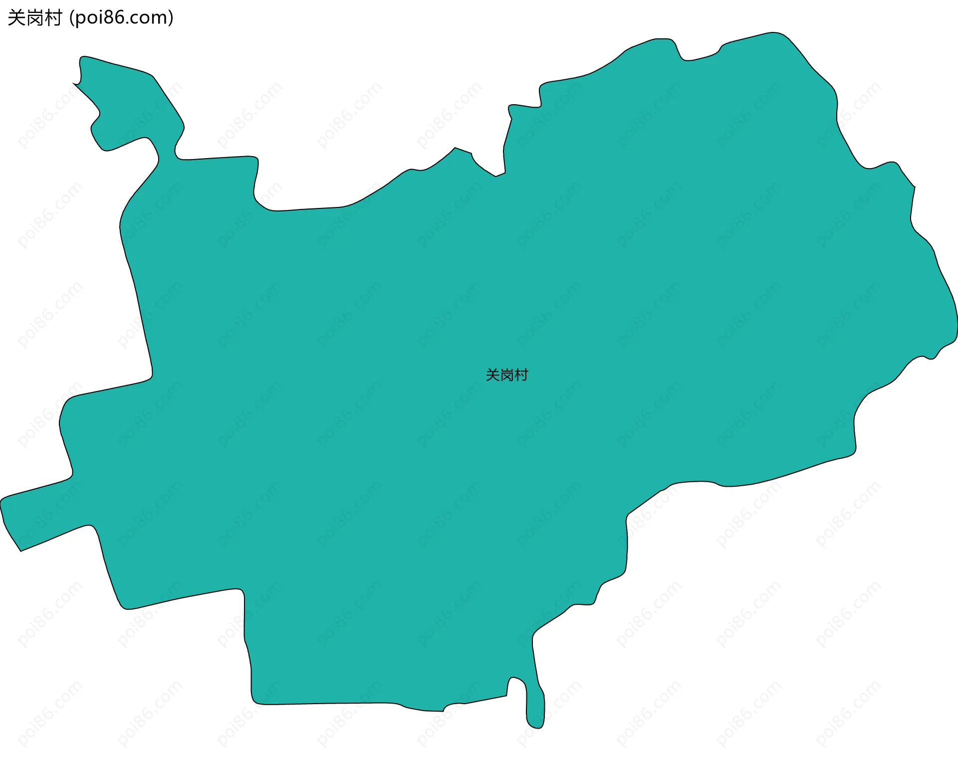关岗村边界地图