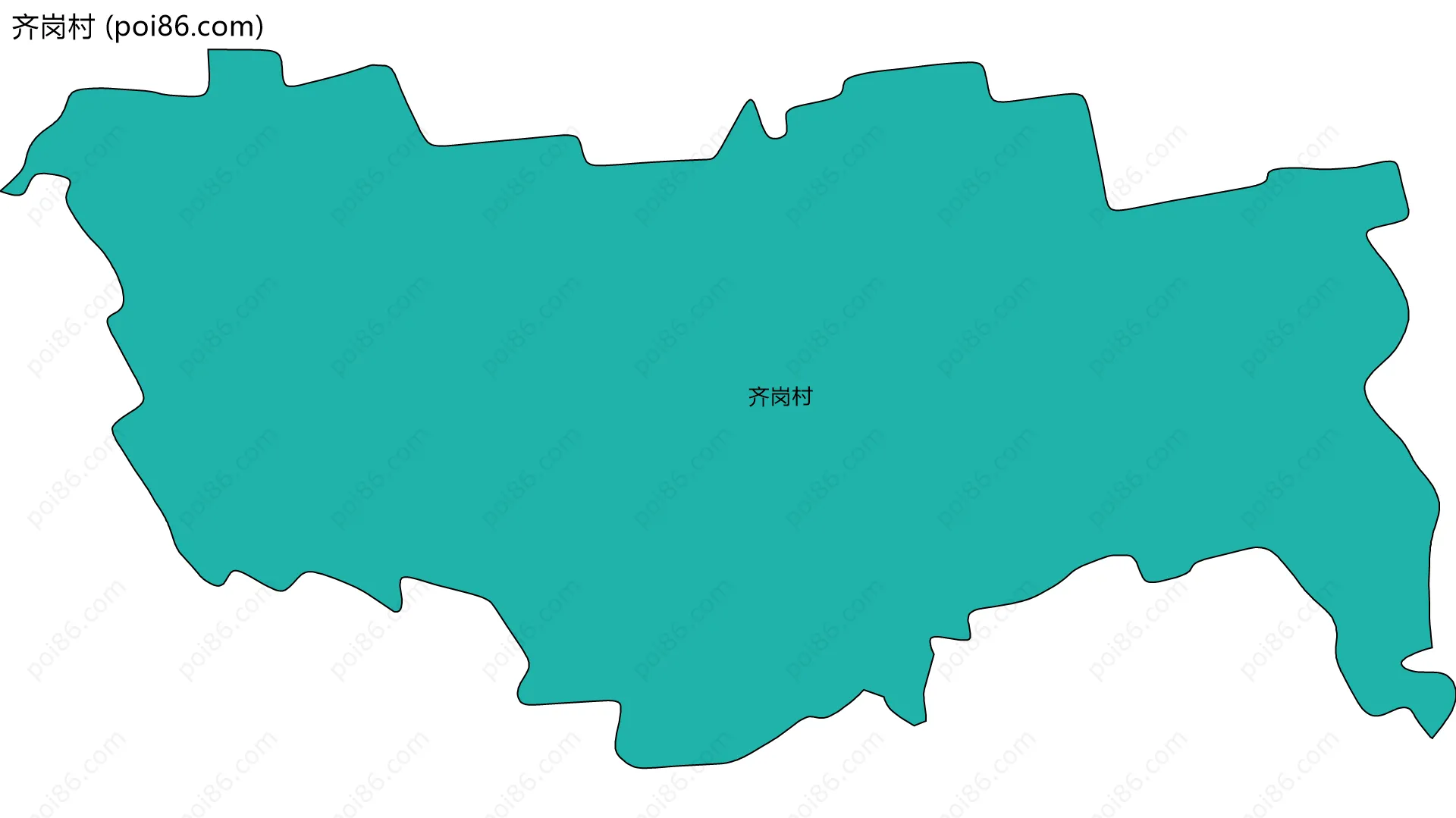 齐岗村边界地图