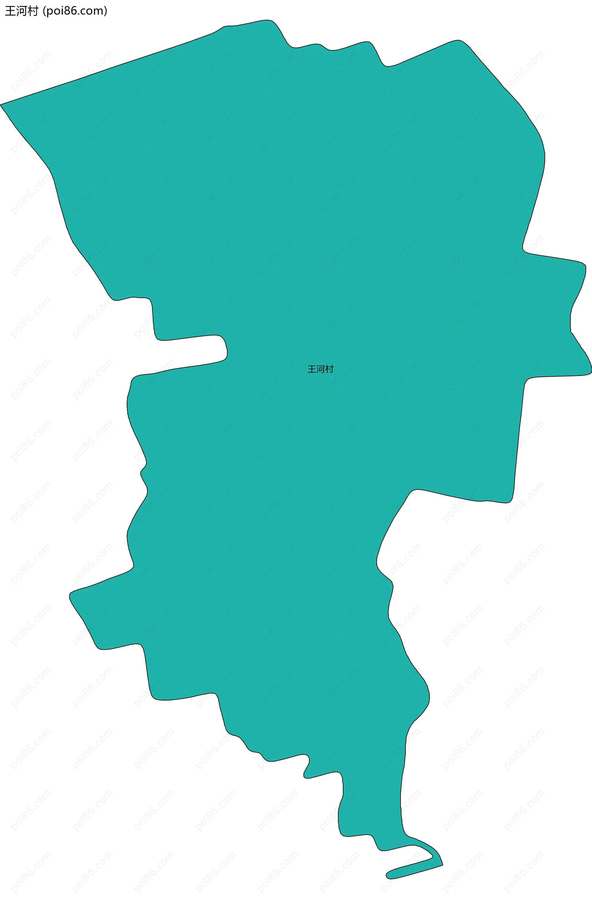 王河村边界地图