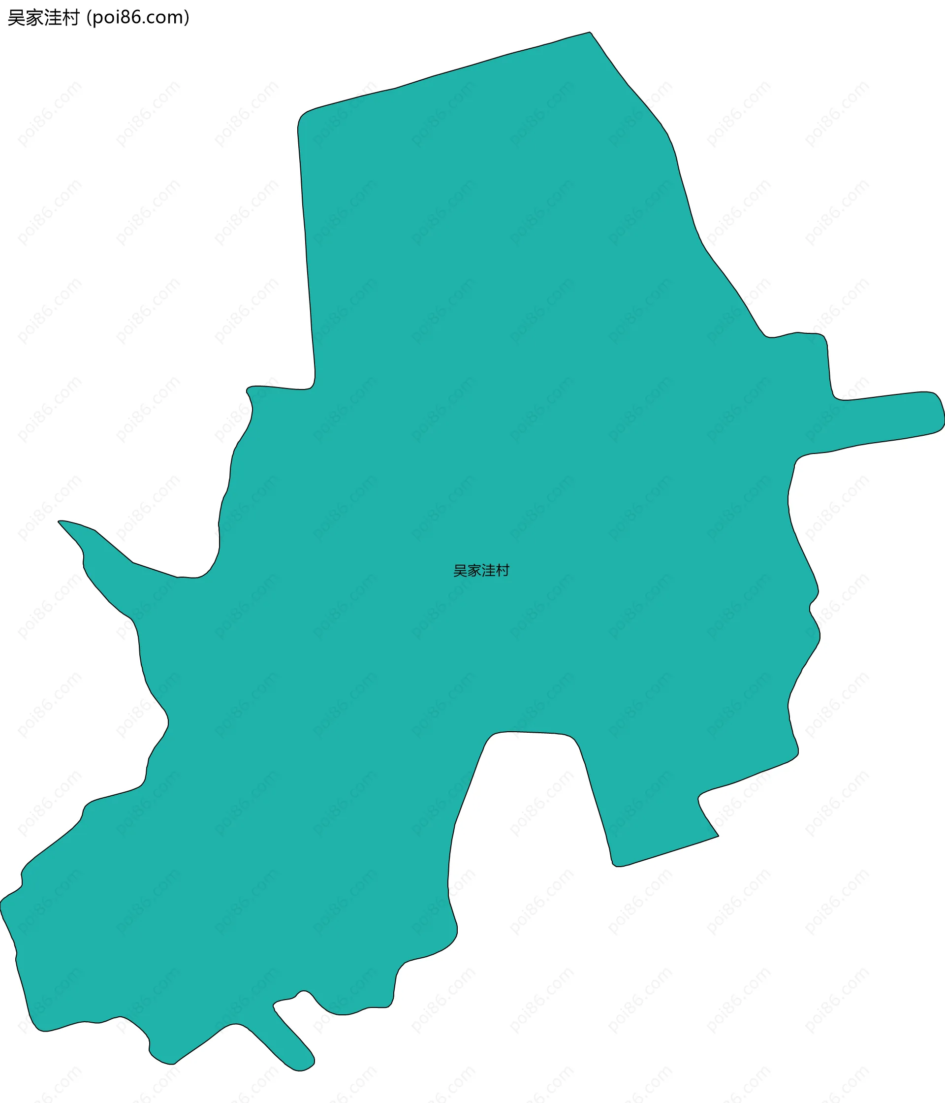 吴家洼村边界地图