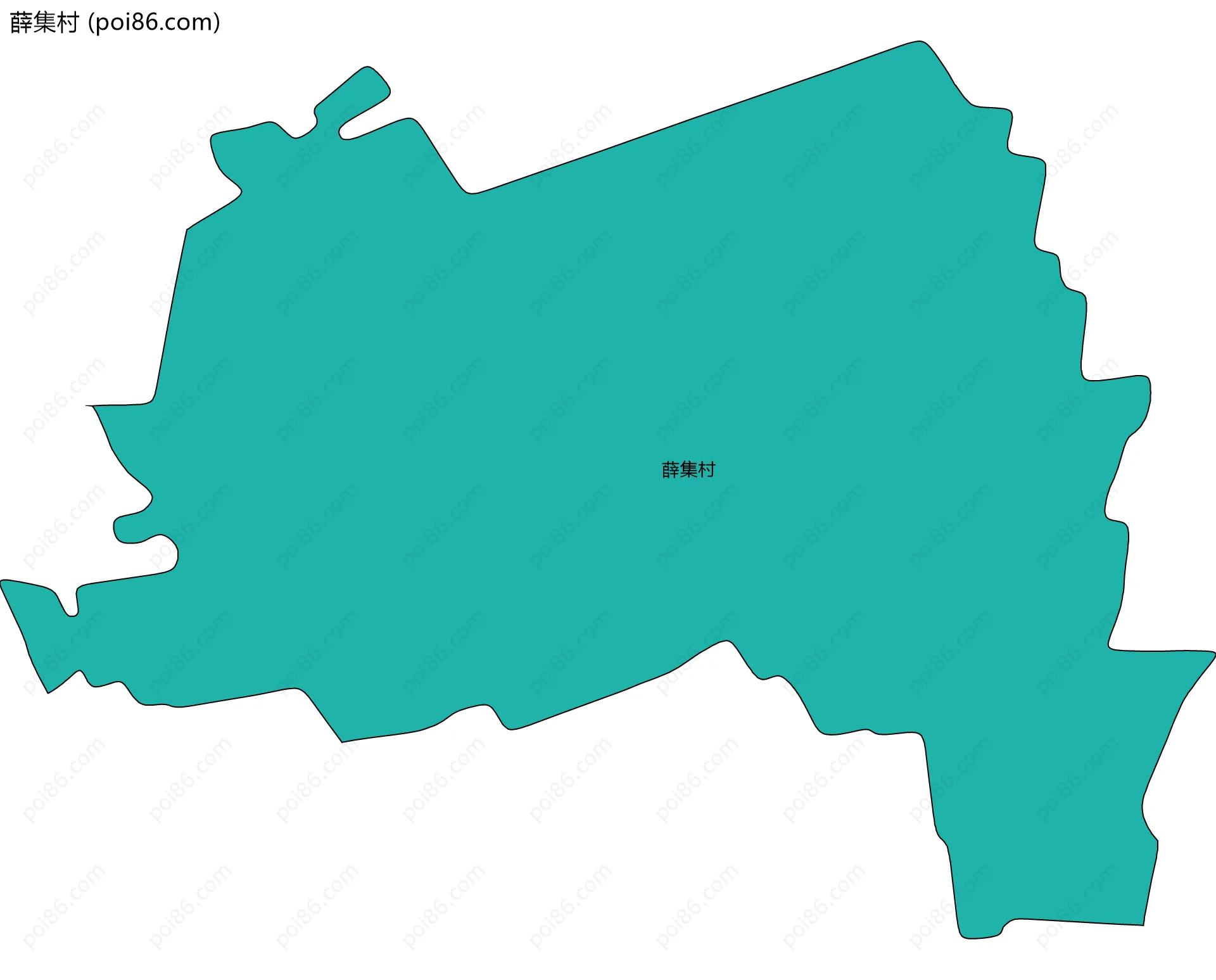 薛集村边界地图