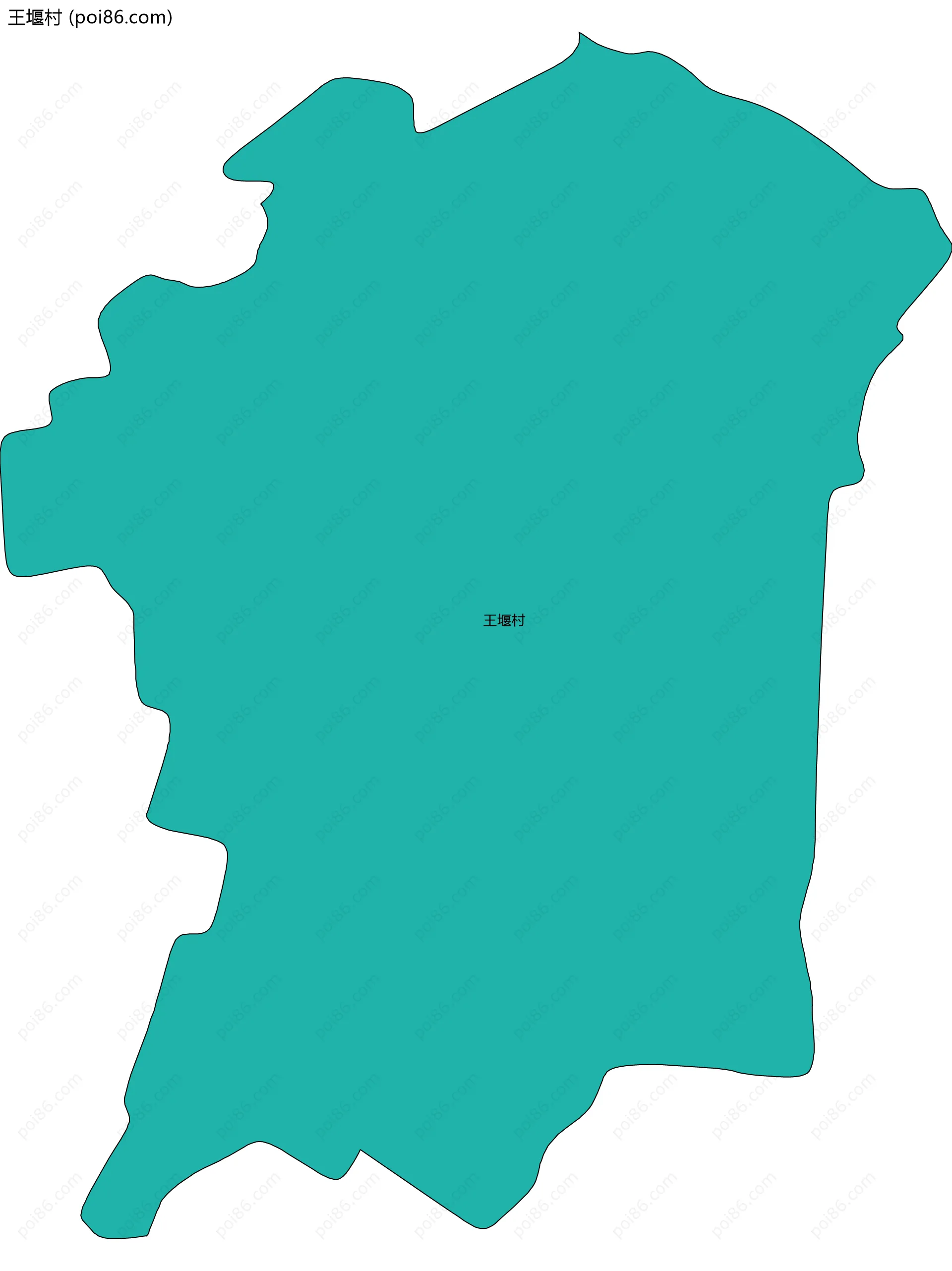 王堰村边界地图