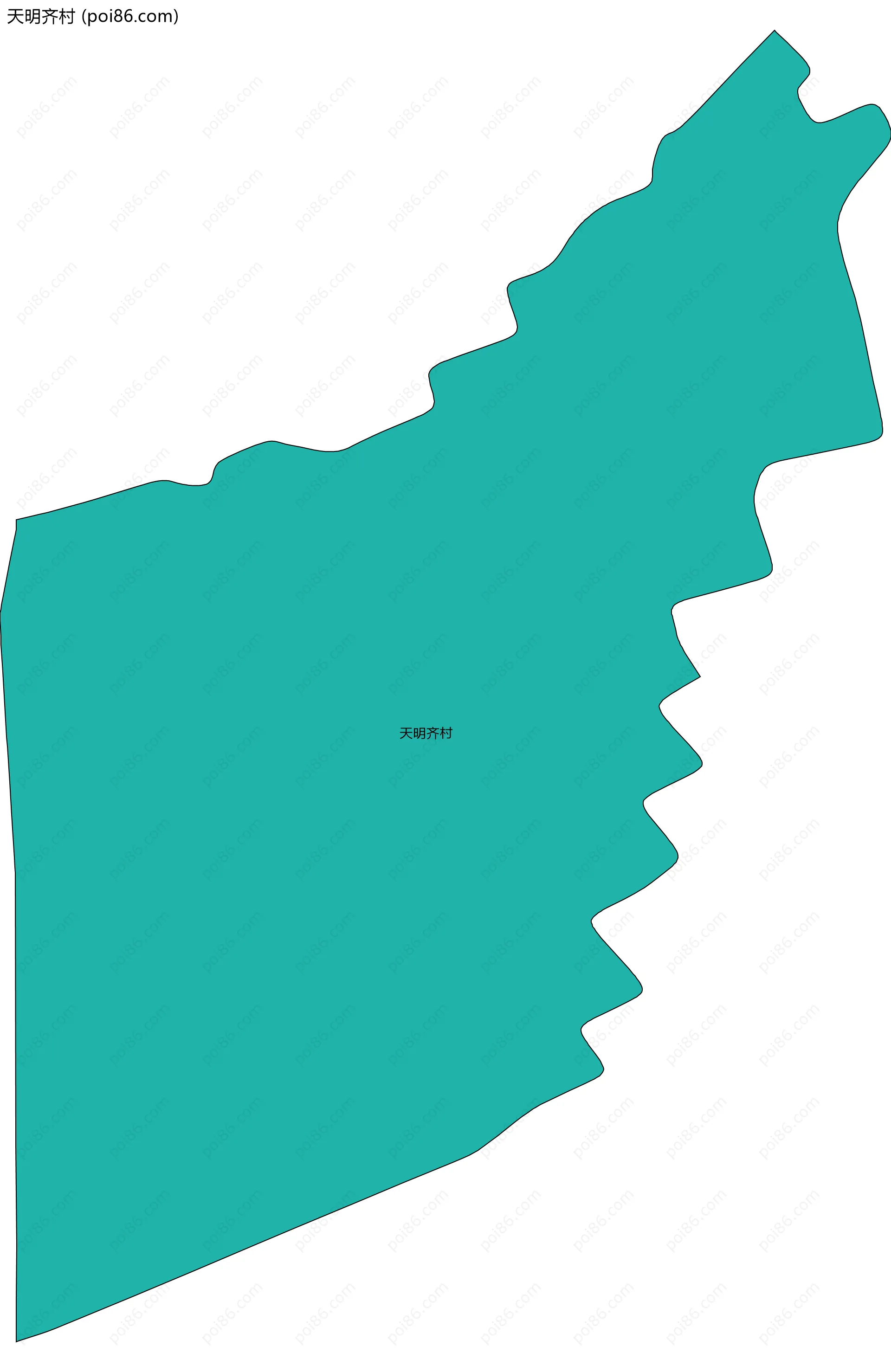 天明齐村边界地图