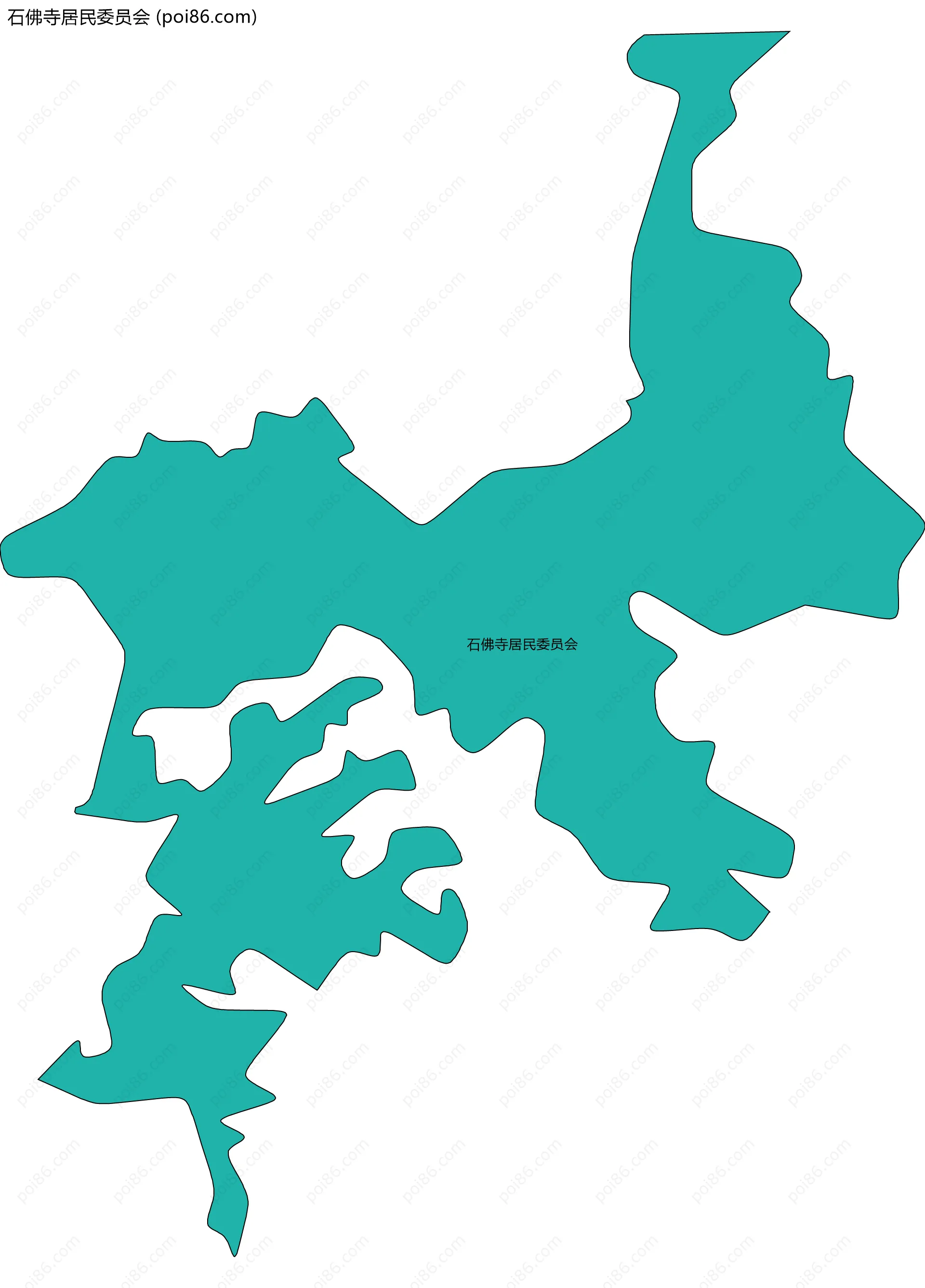 石佛寺居民委员会边界地图
