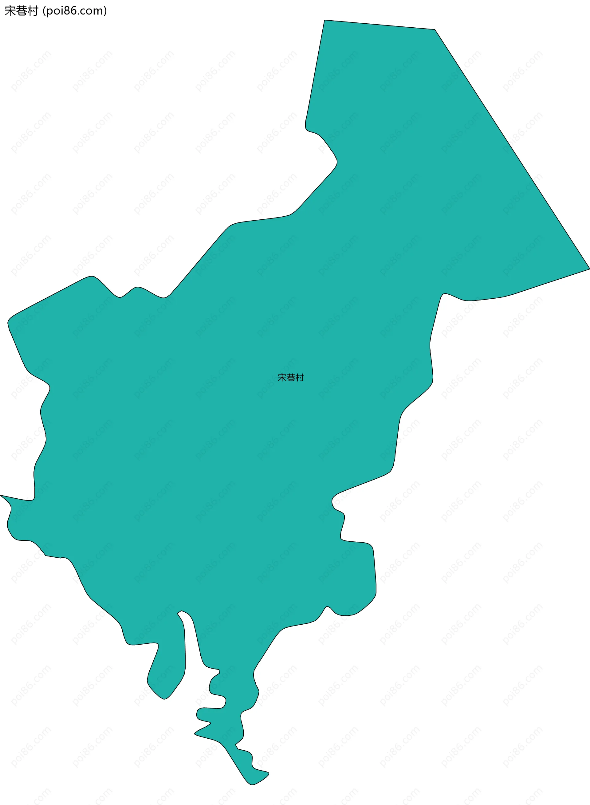 宋巷村边界地图