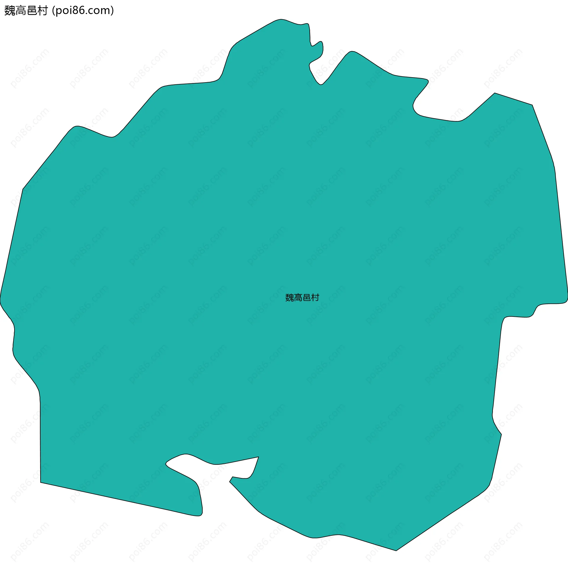 魏高邑村边界地图