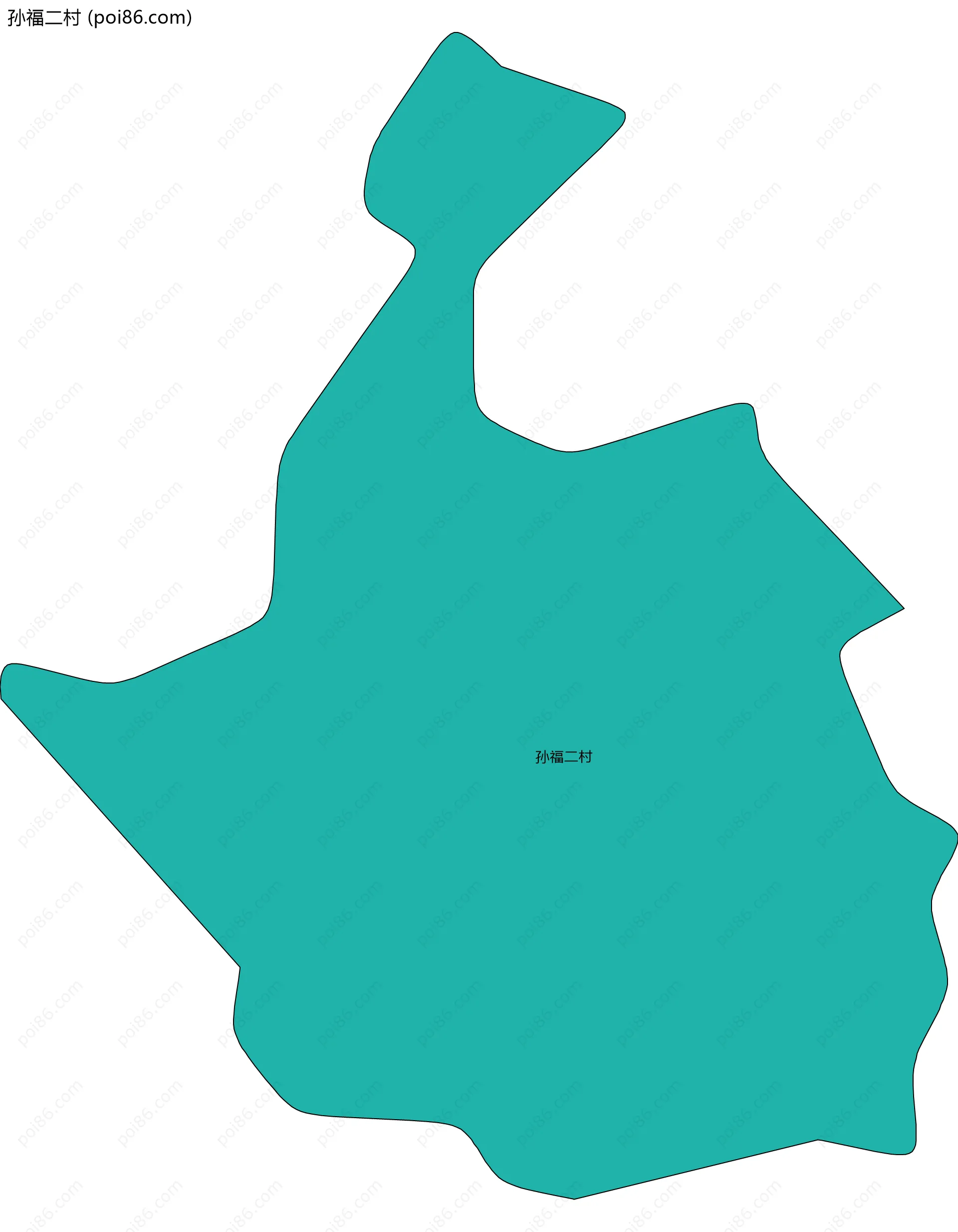 孙福二村边界地图