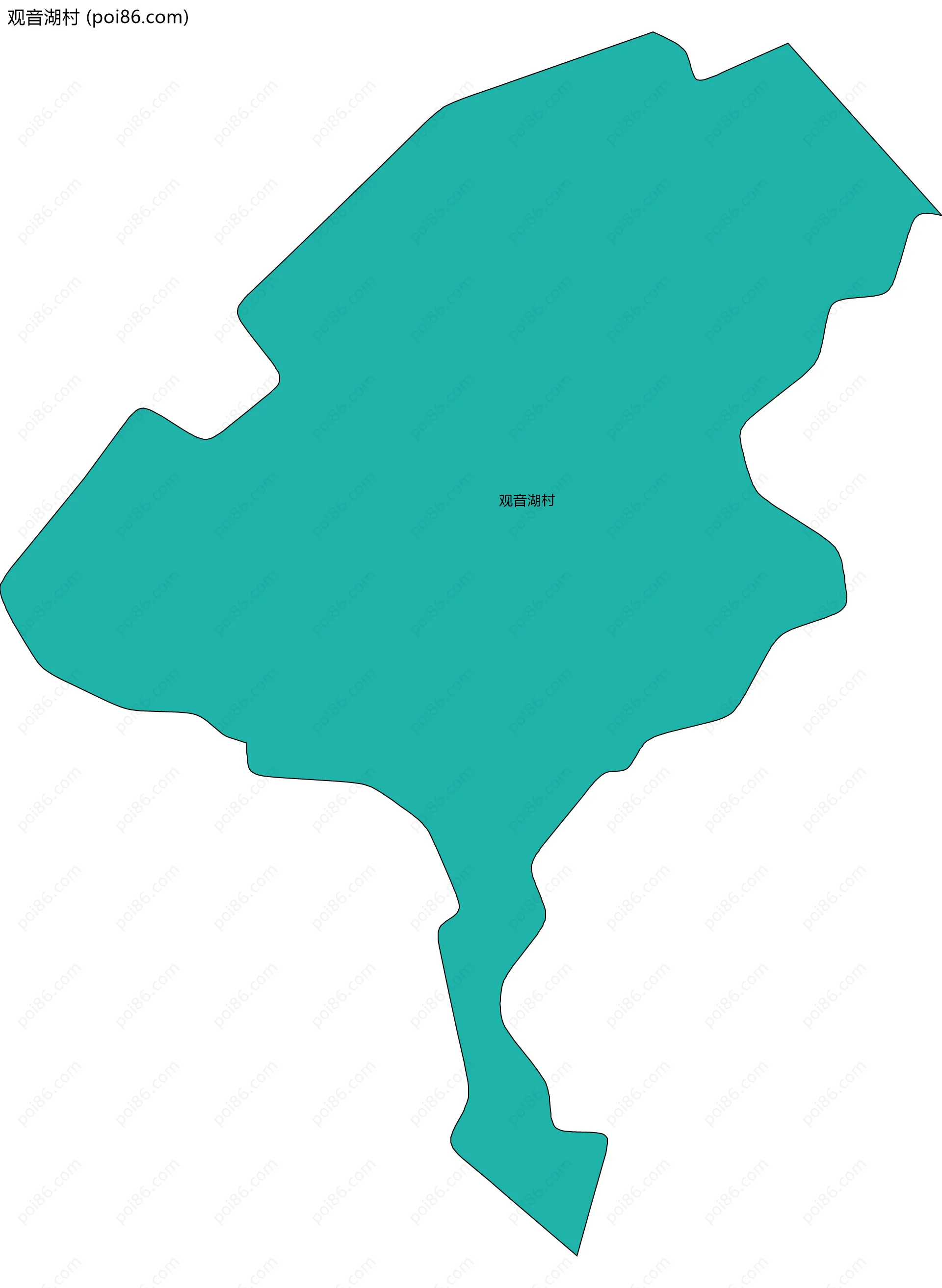 观音湖村边界地图