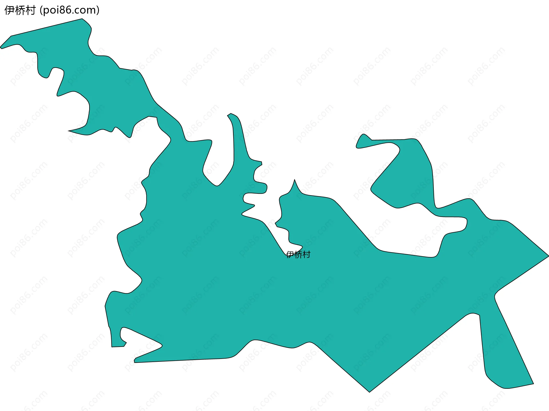 伊桥村边界地图