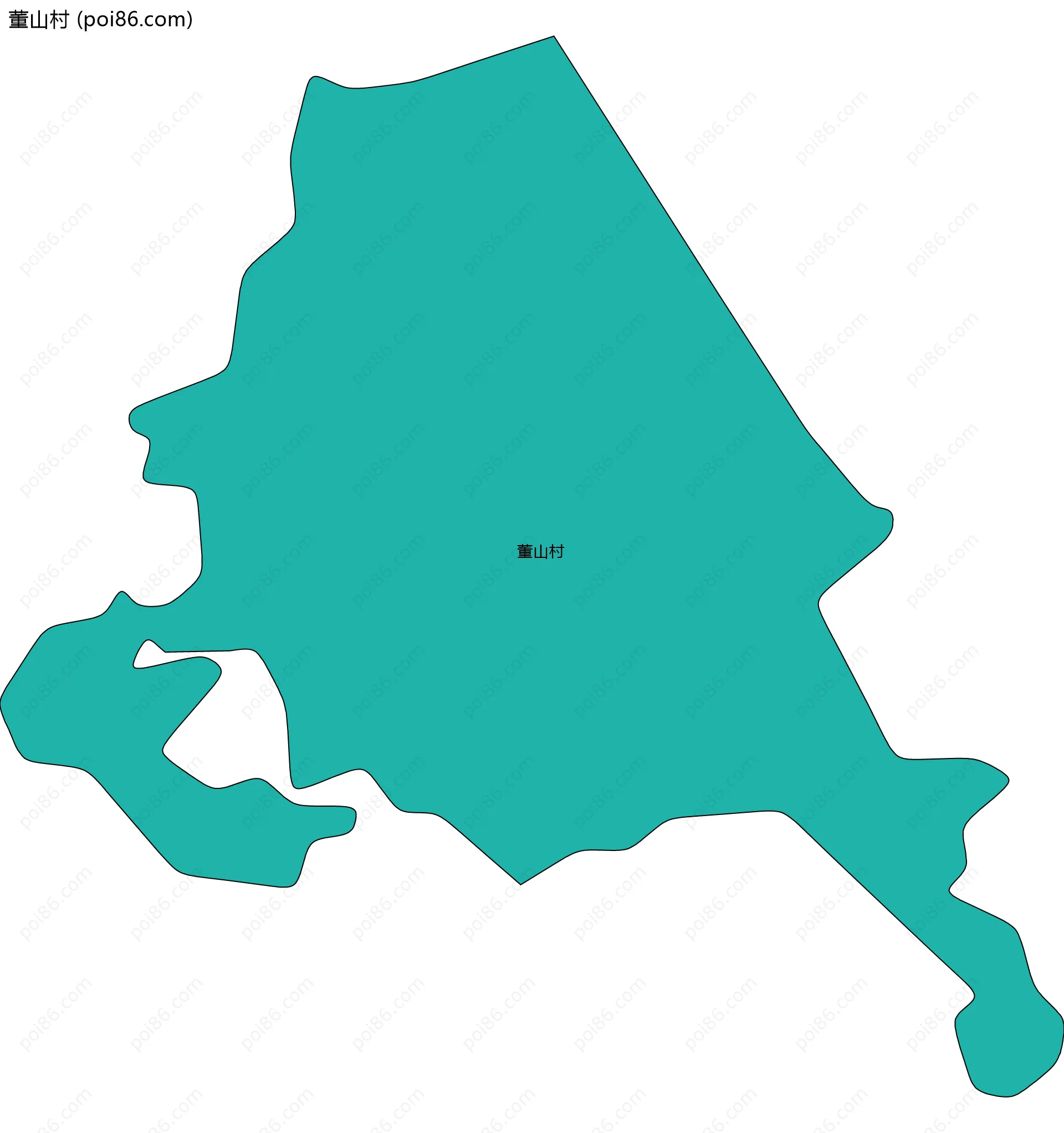 董山村边界地图