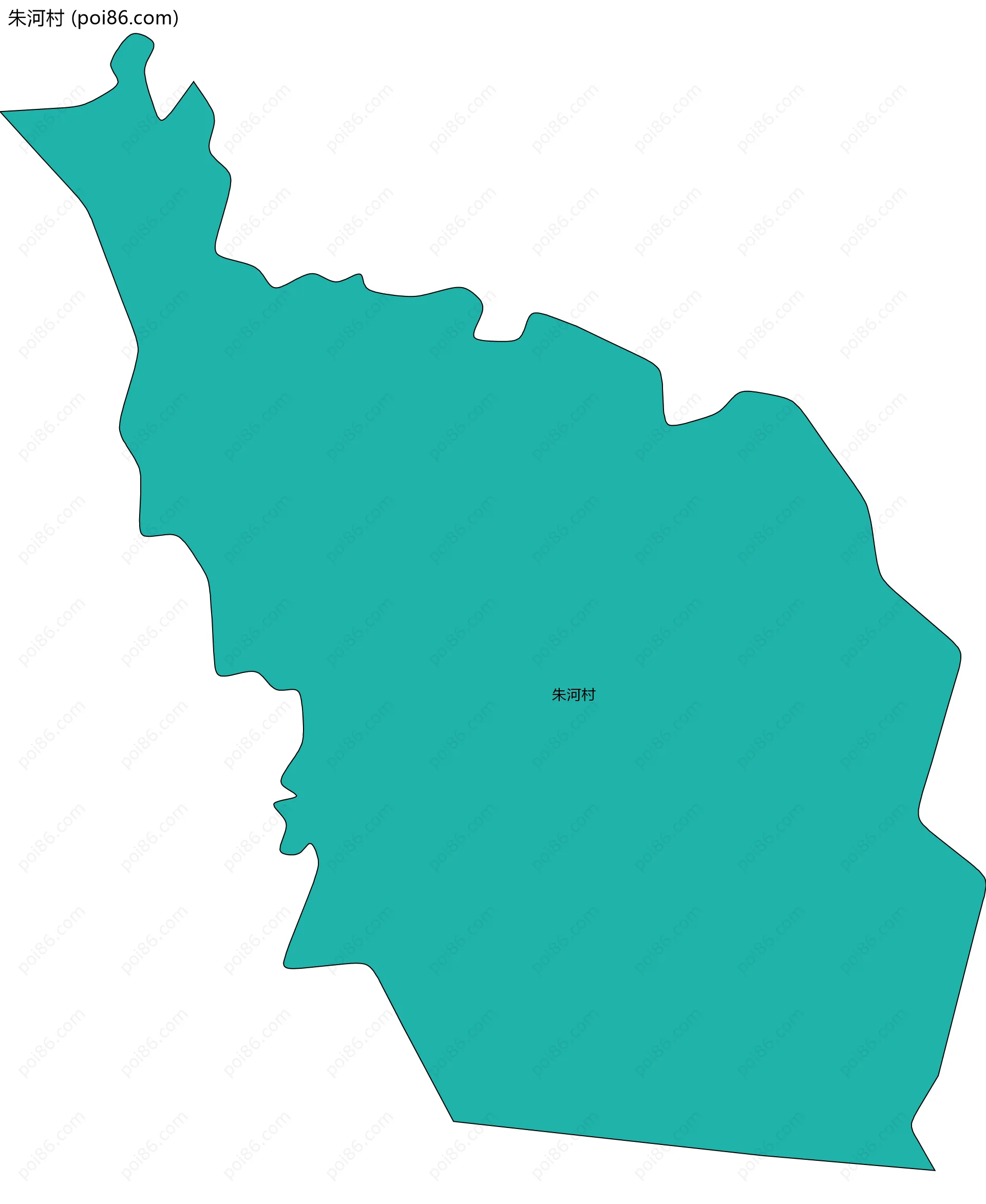 朱河村边界地图