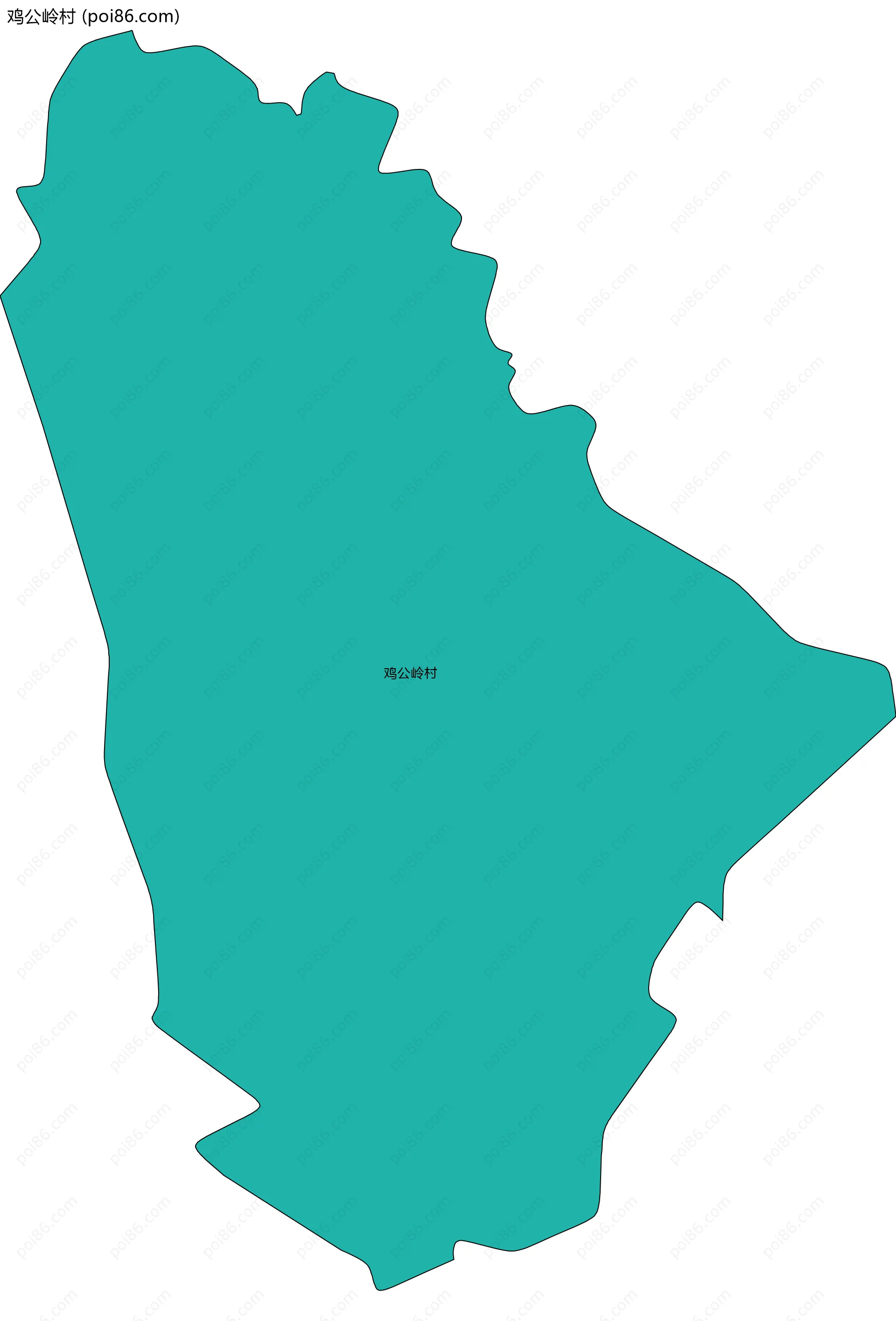 鸡公岭村边界地图