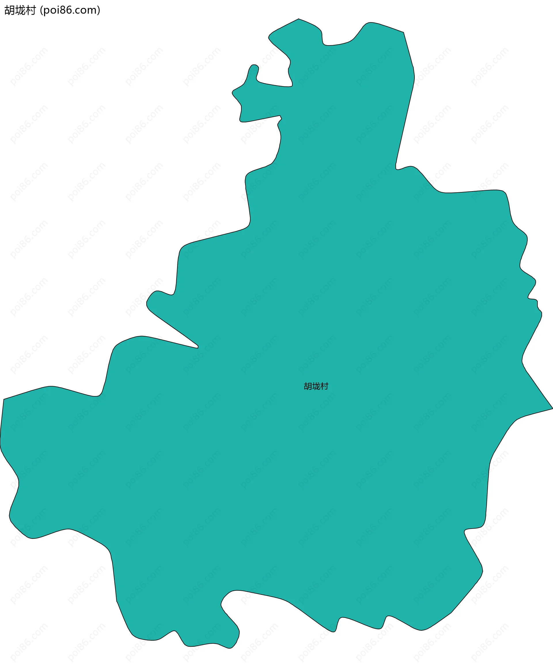 胡垅村边界地图