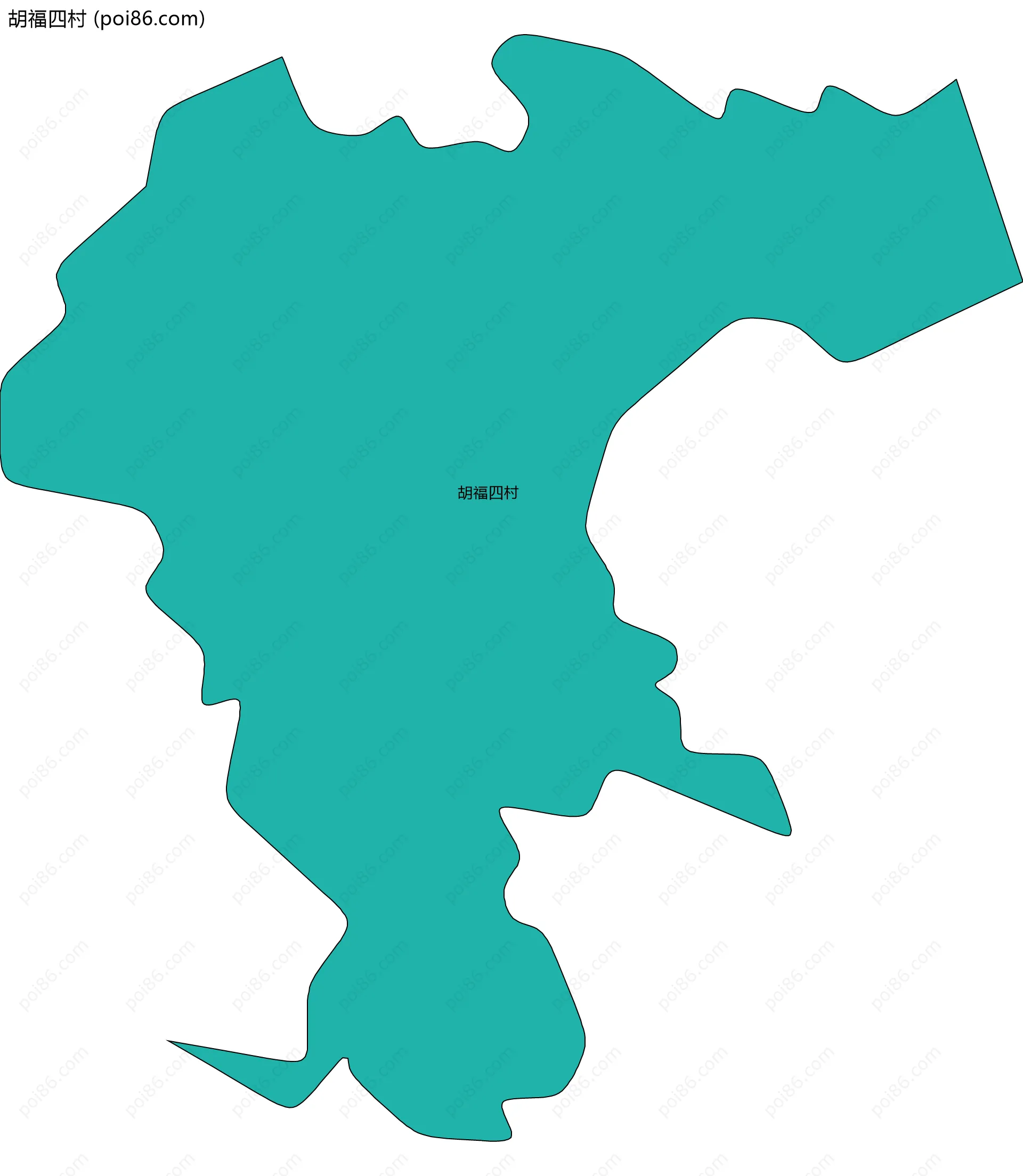 胡福四村边界地图