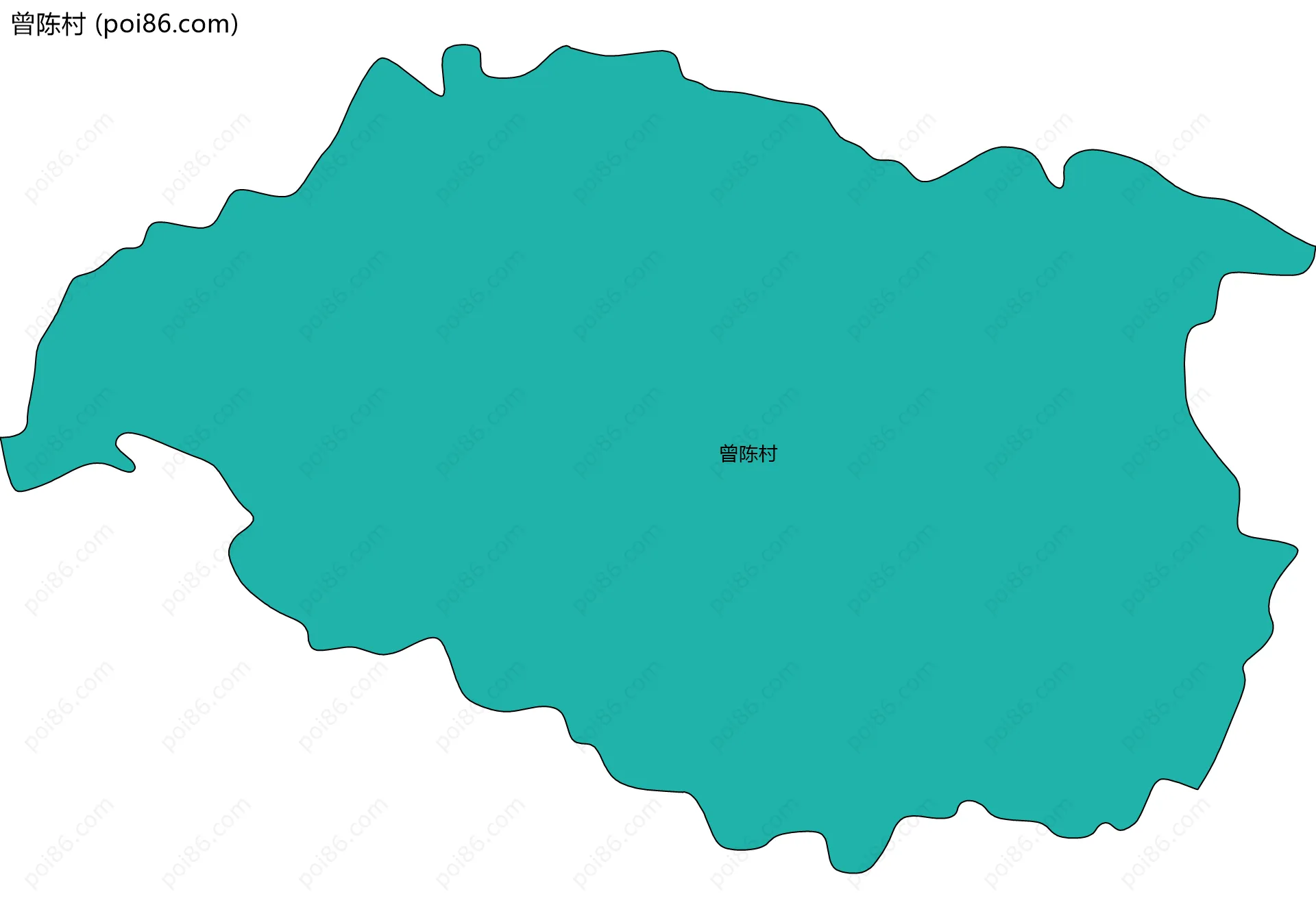 曾陈村边界地图
