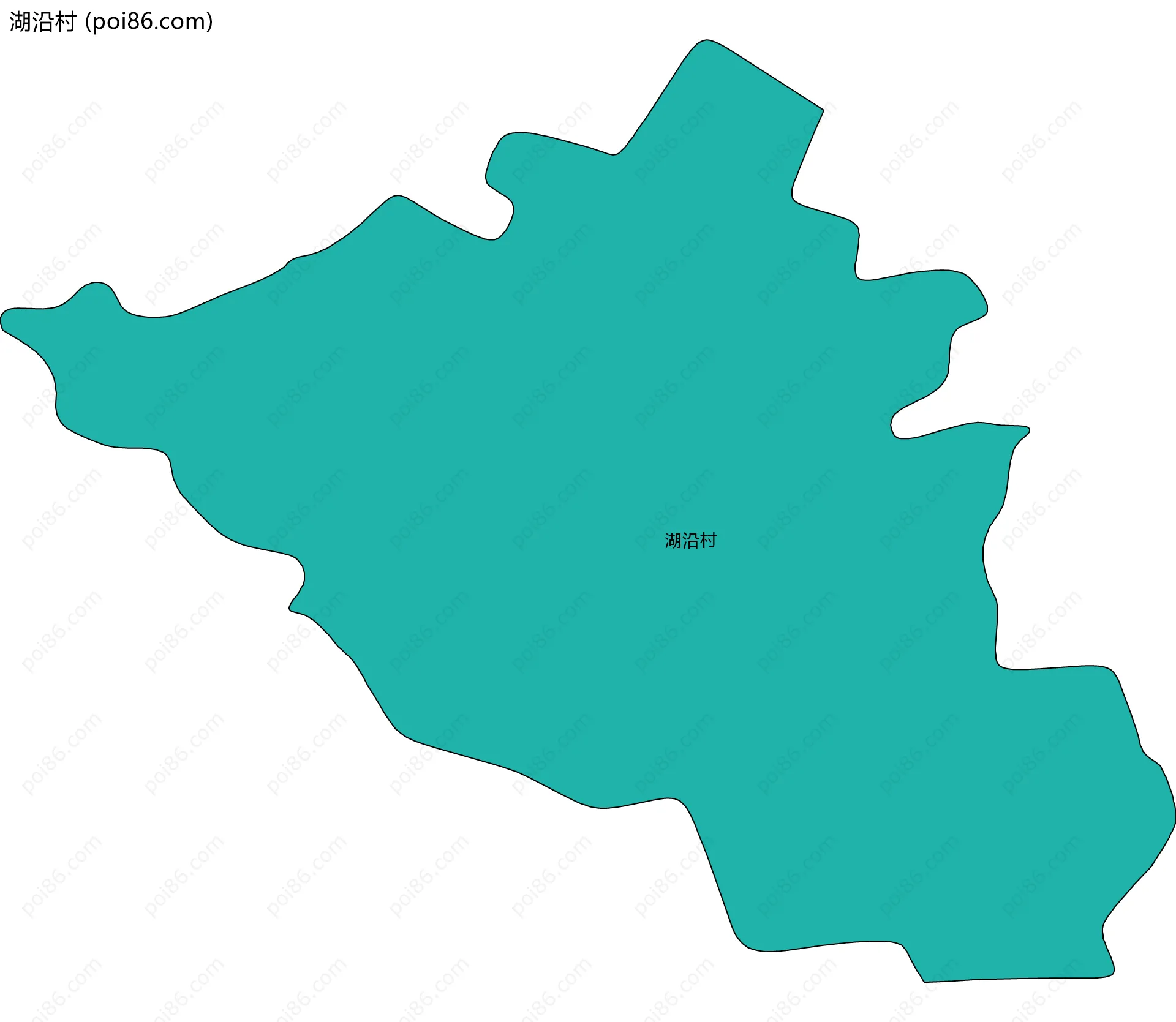 湖沿村边界地图