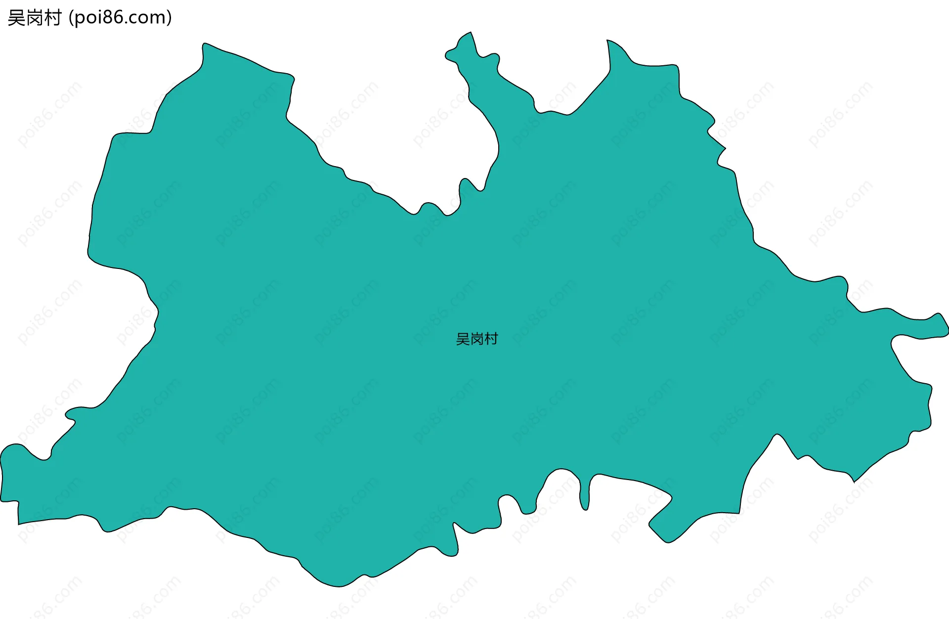 吴岗村边界地图