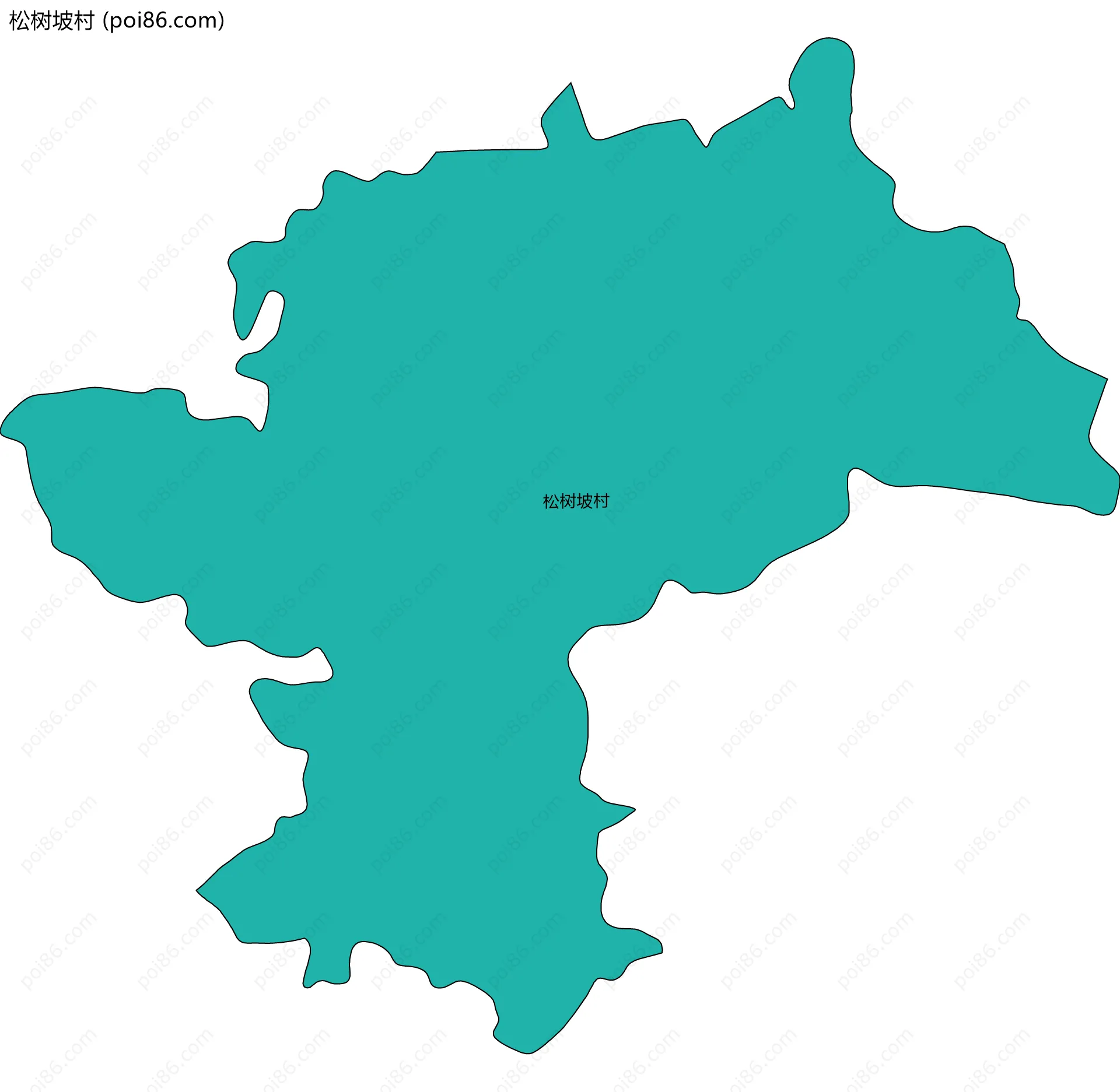 松树坡村边界地图