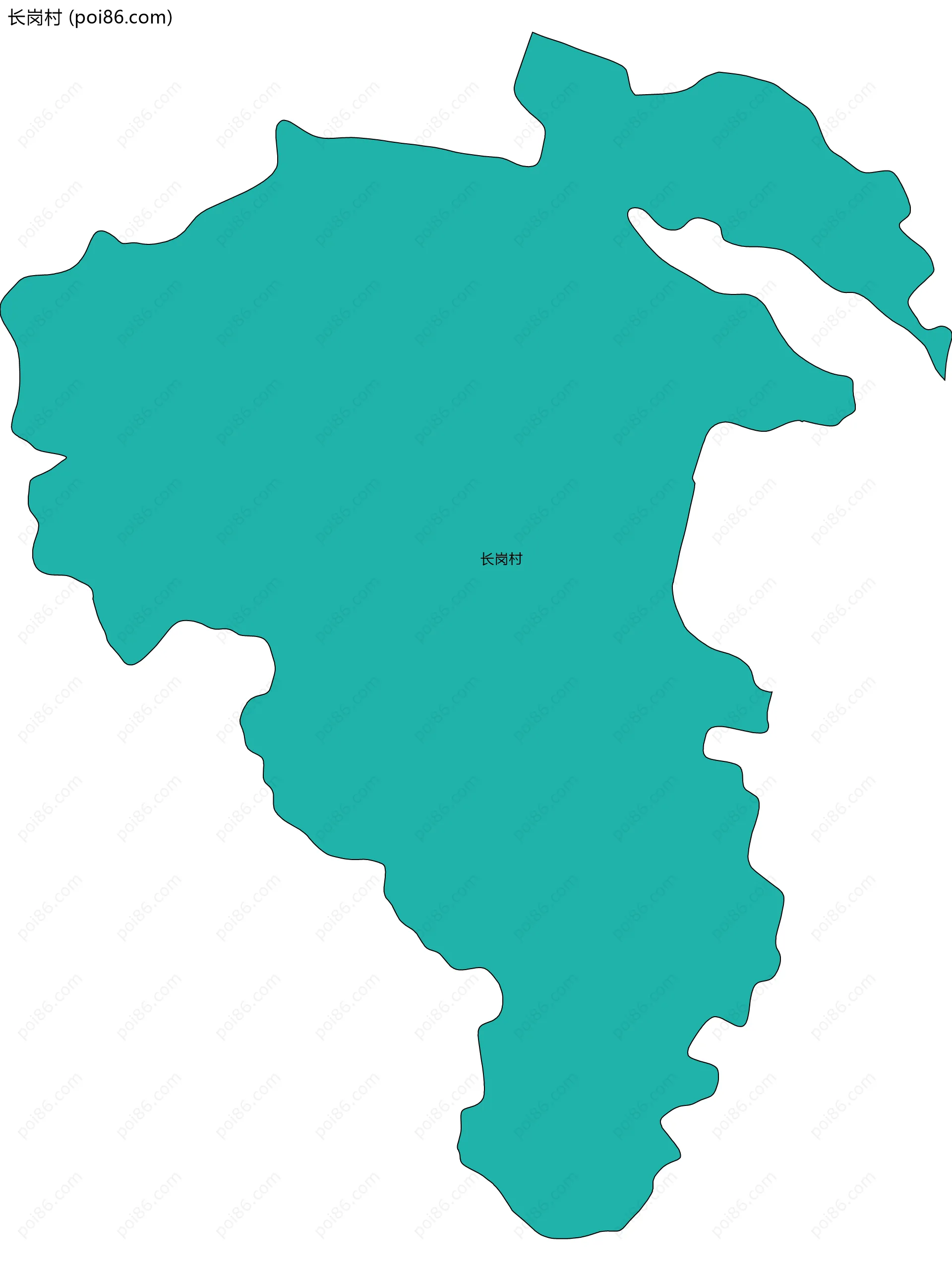长岗村边界地图