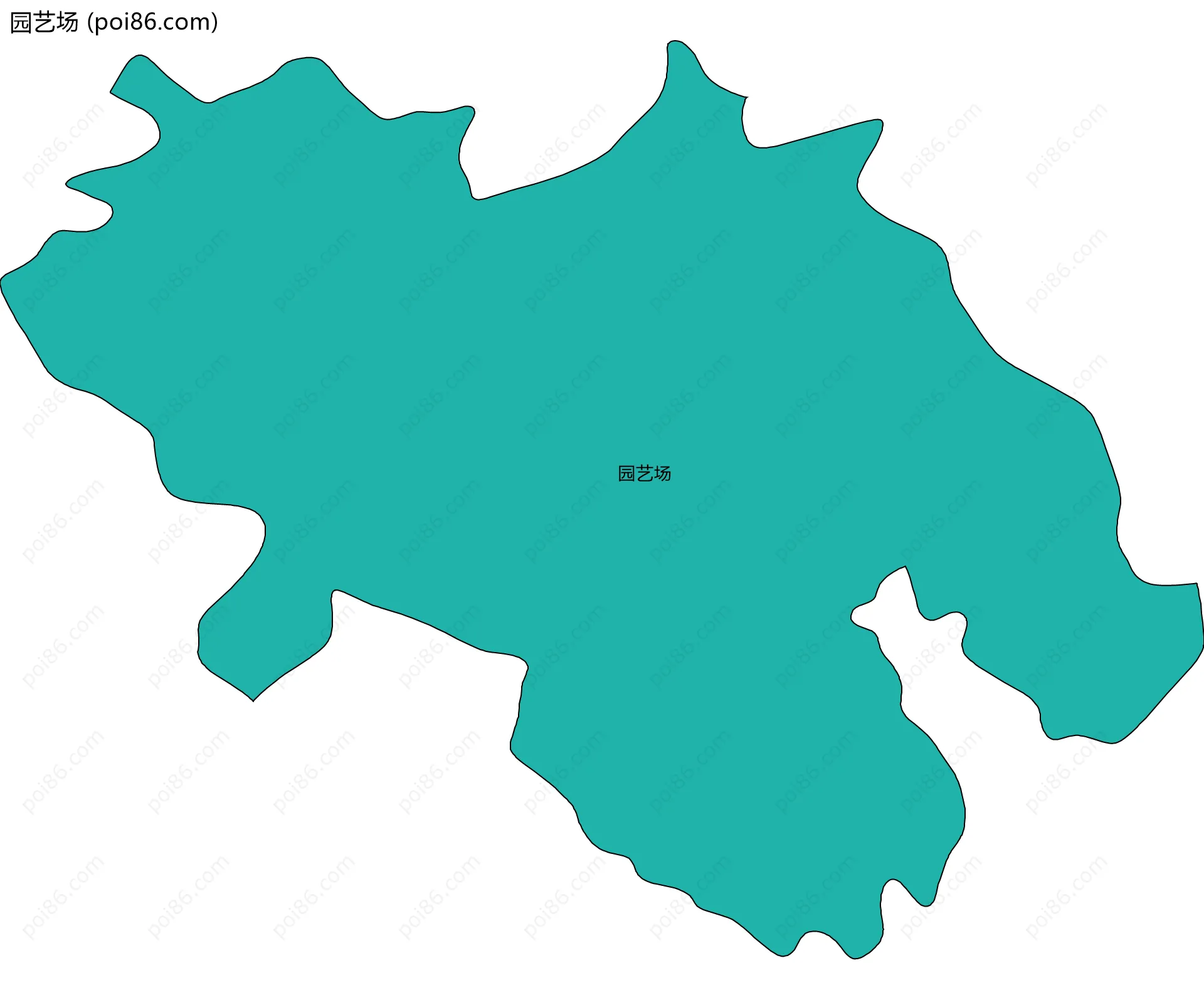 园艺场边界地图