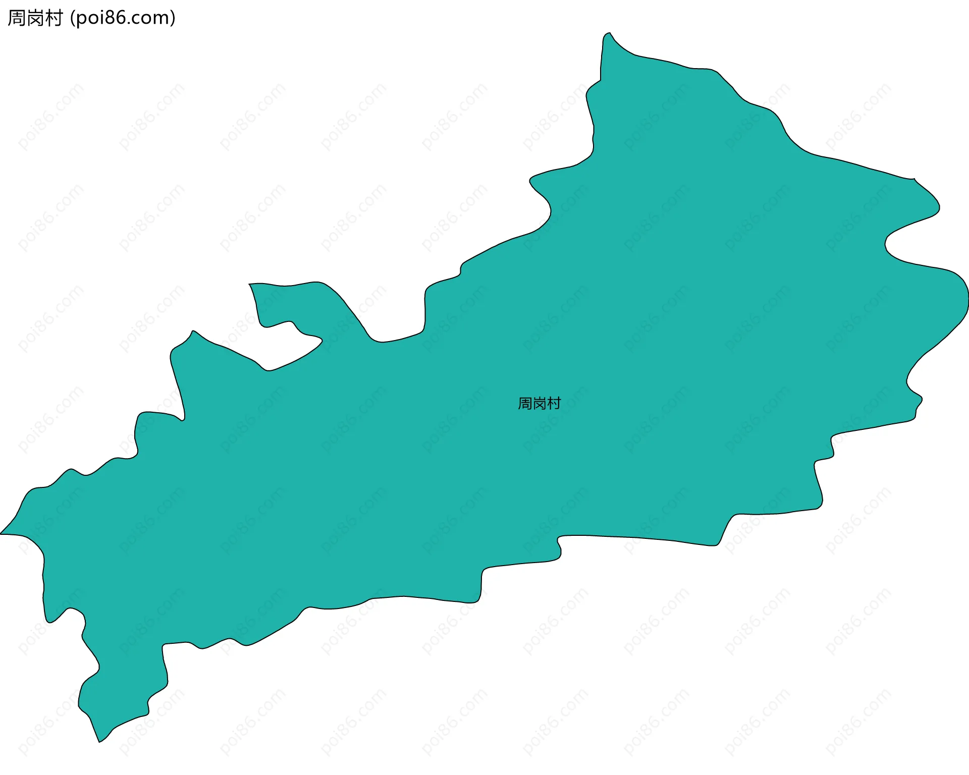 周岗村边界地图