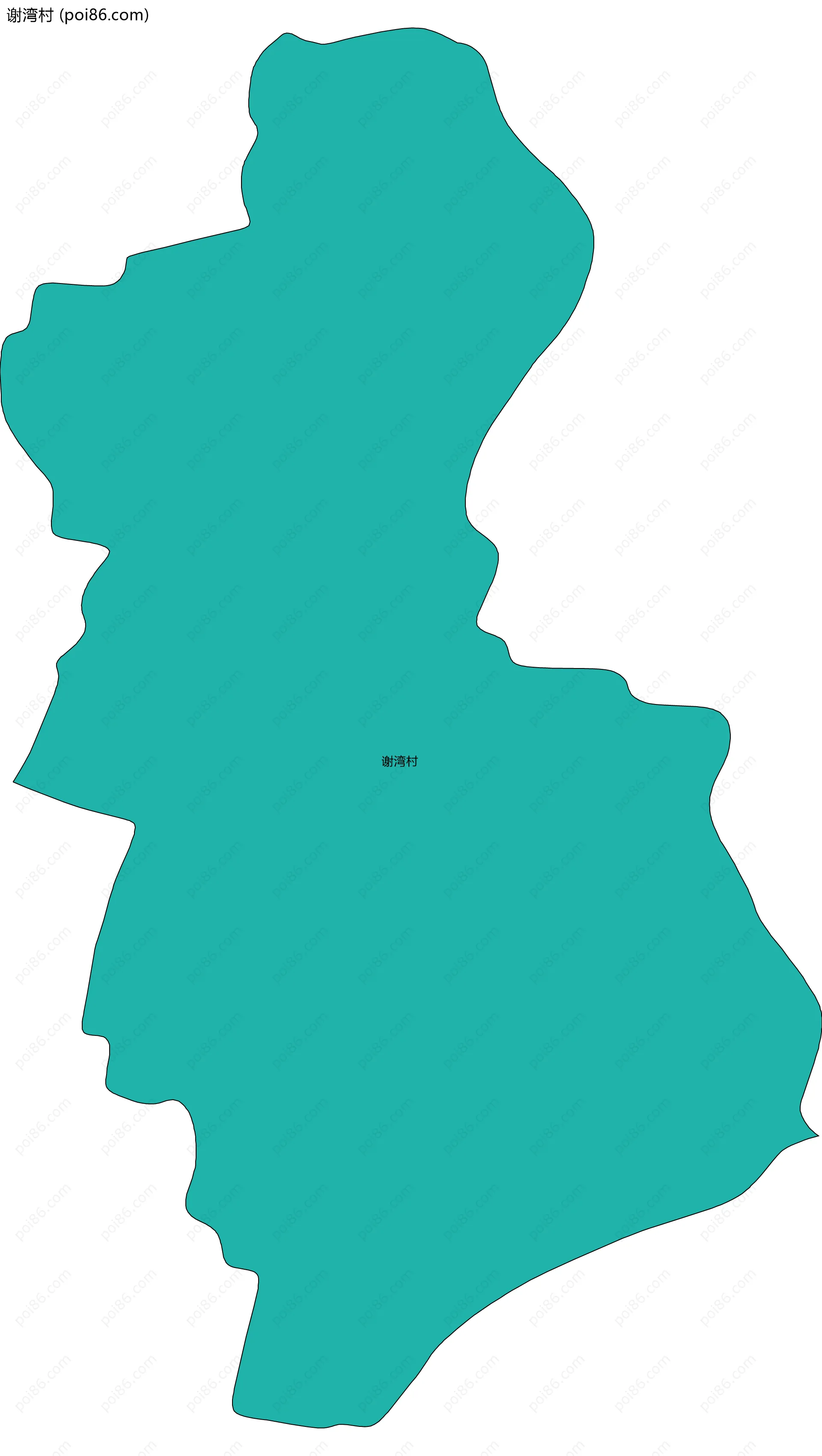 谢湾村边界地图