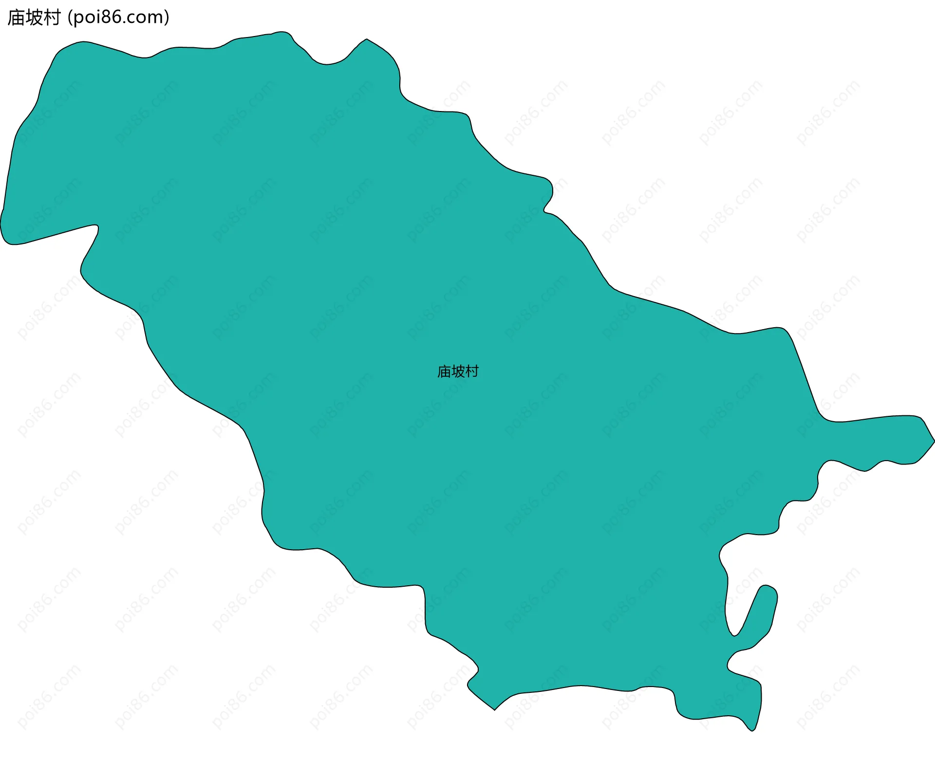 庙坡村边界地图