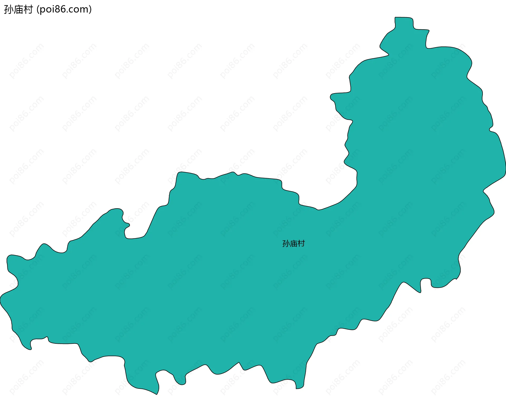 孙庙村边界地图